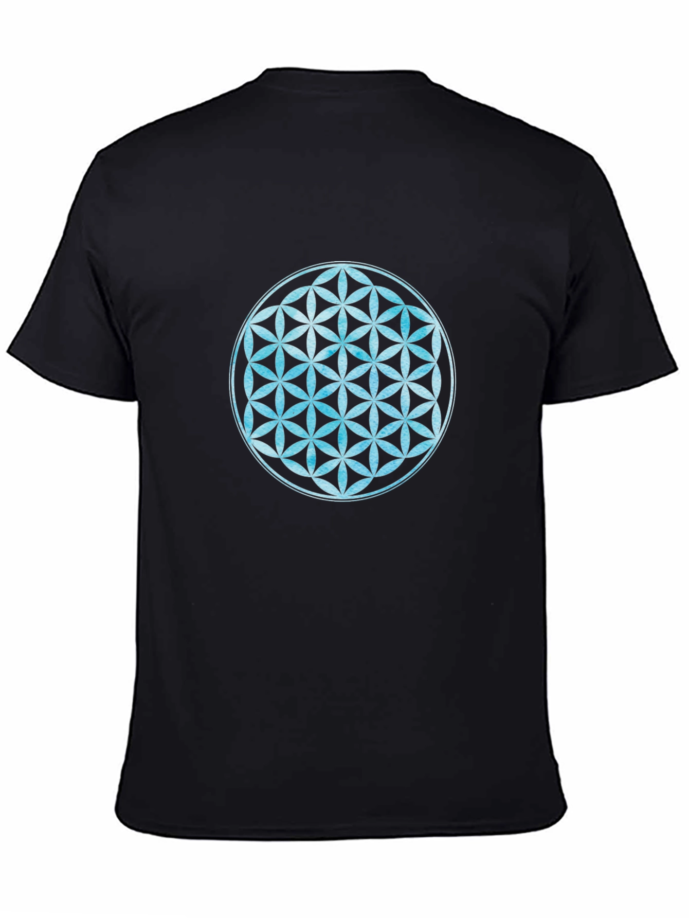 Flower of Life Black Graphic T-Shirt