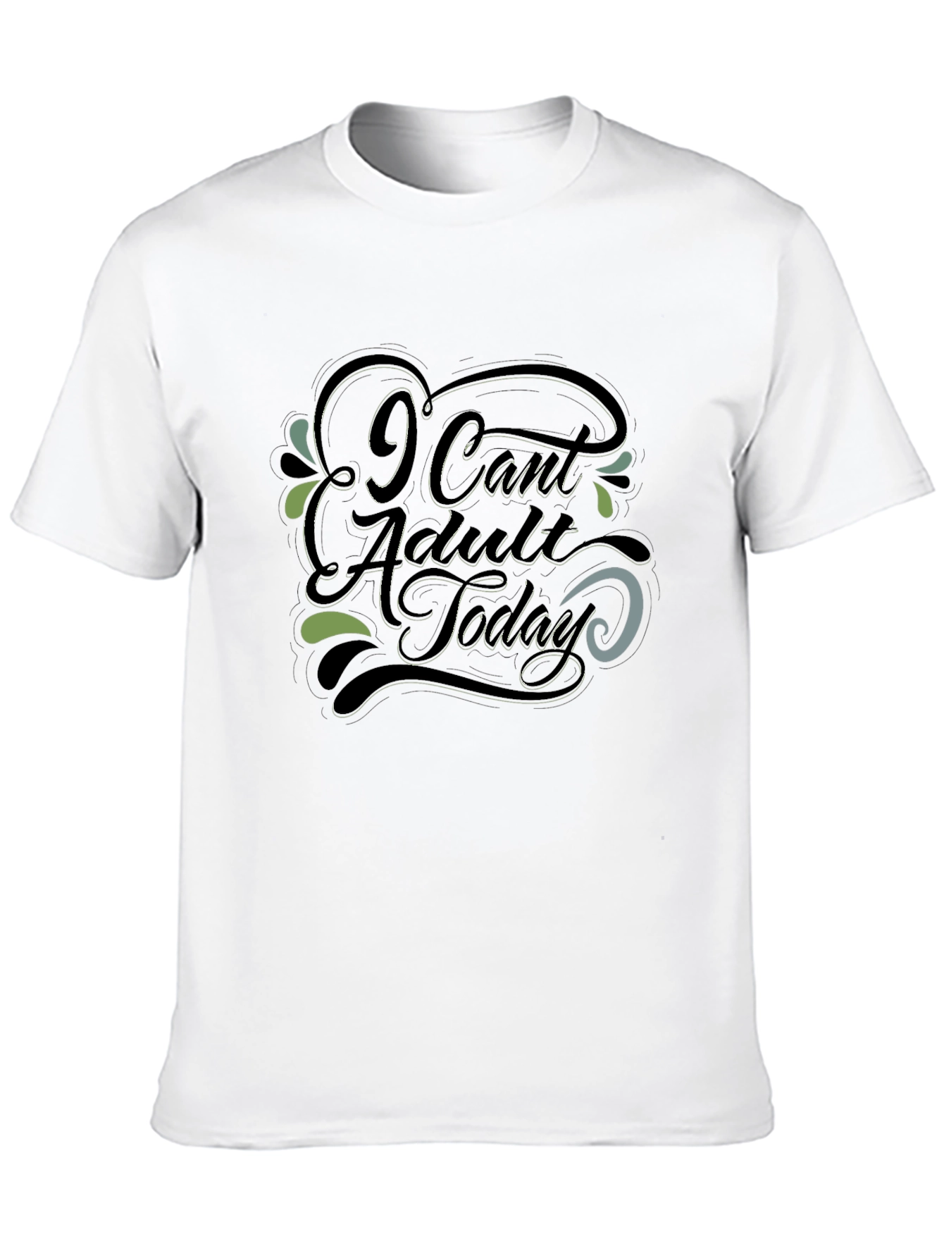 I Cant Adult Today Graphic Tee - Black