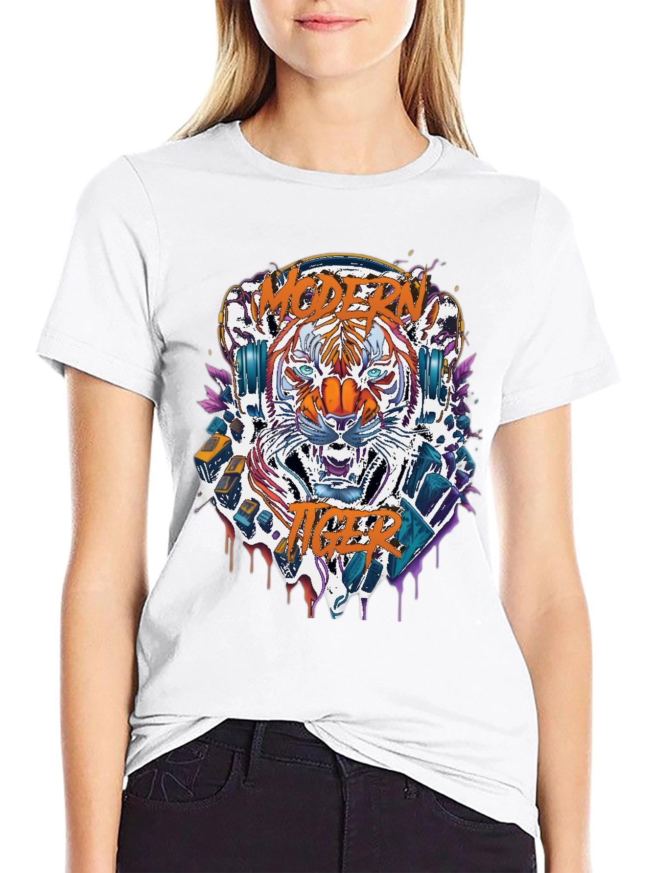 Modern Tiger Graphic Tee
