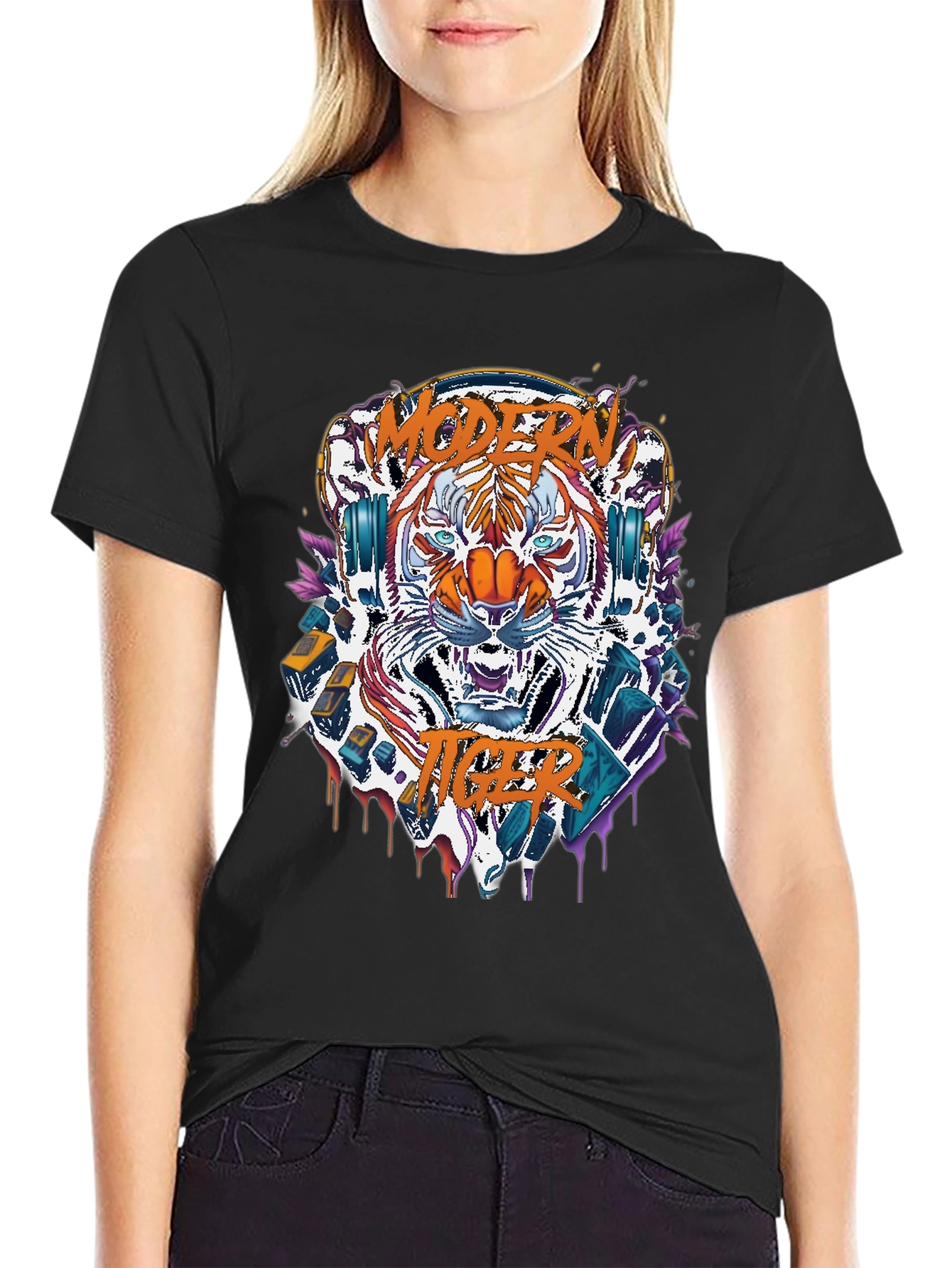 Modern Tiger Graphic Tee
