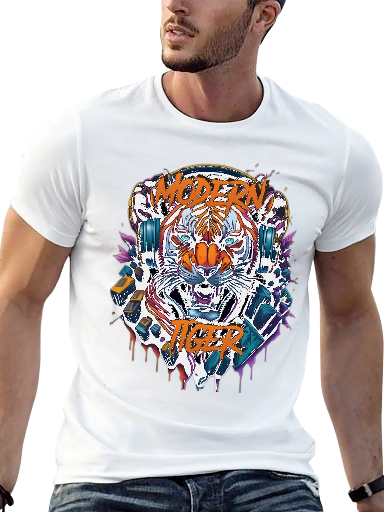 Modern Tiger Graphic Tee