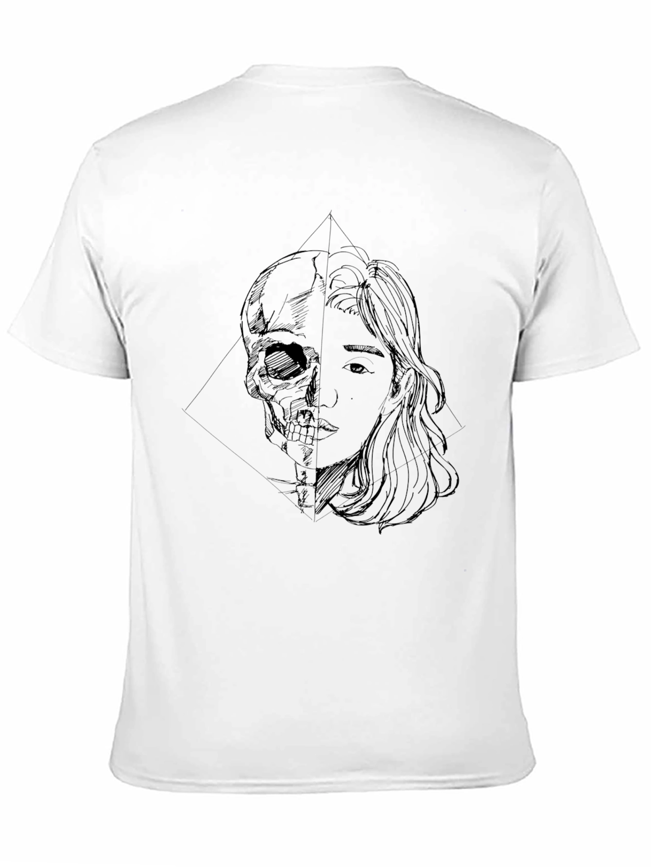 Skull & Girl Graphic Black T-Shirt