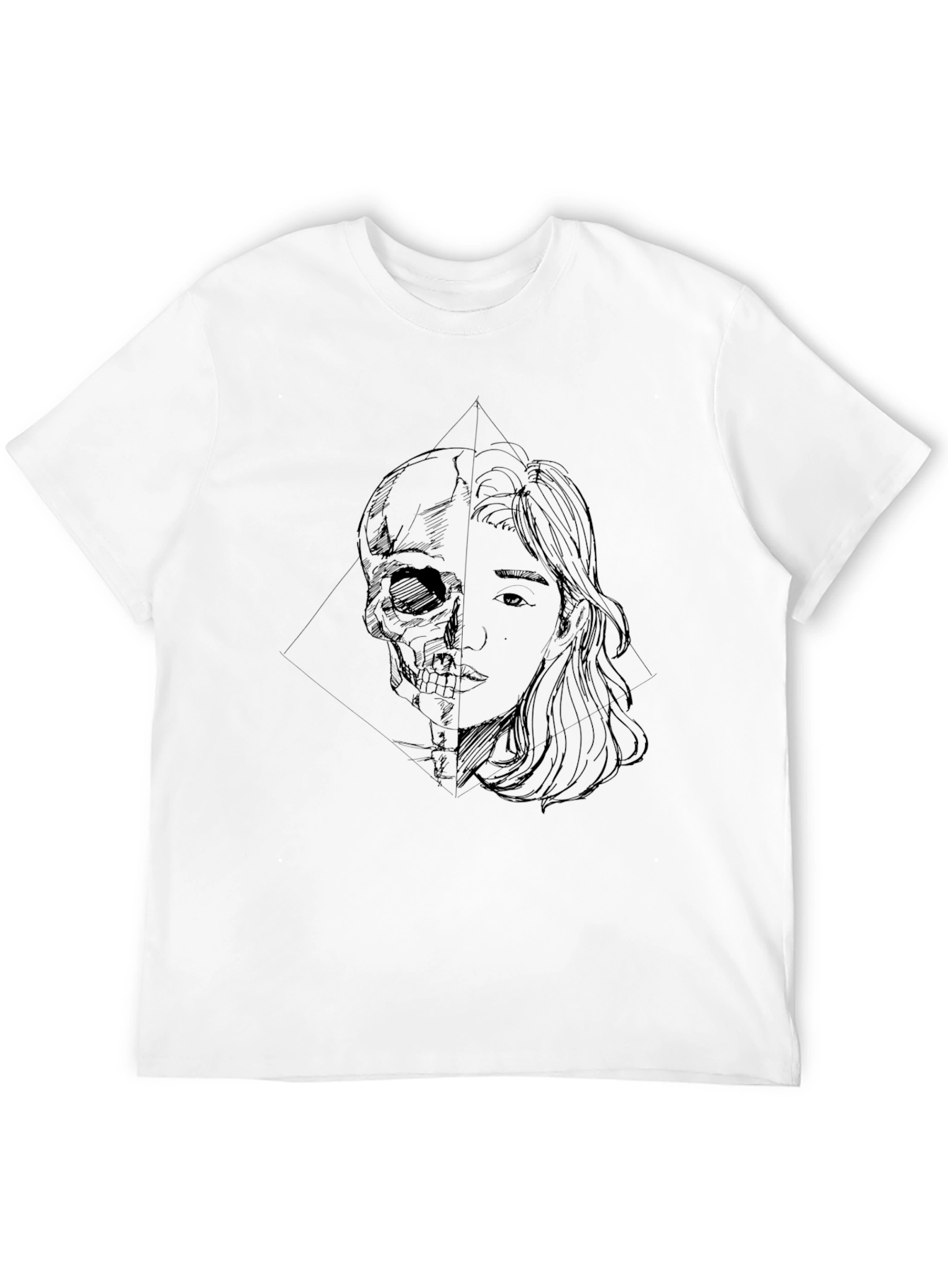 Skull & Girl Graphic Black T-Shirt
