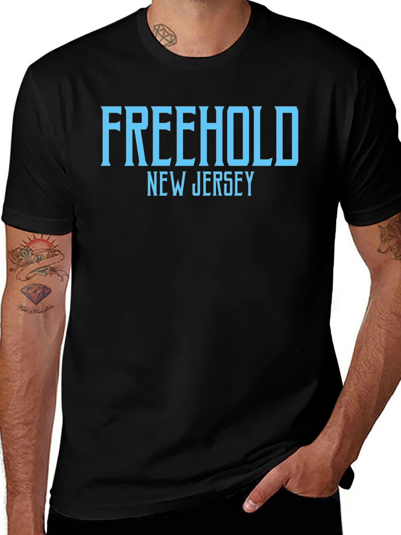 Freehold New Jersey T-Shirt - Black Cotton Tee