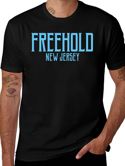 Freehold New Jersey T-Shirt - Black Cotton Tee