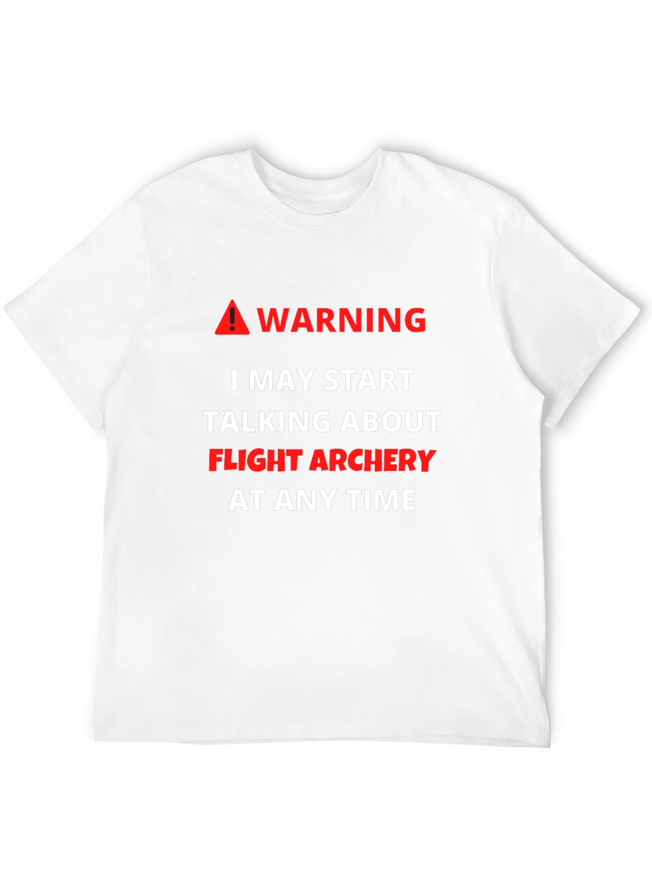 Flight Archery Warning T-Shirt - Black Cotton Tee