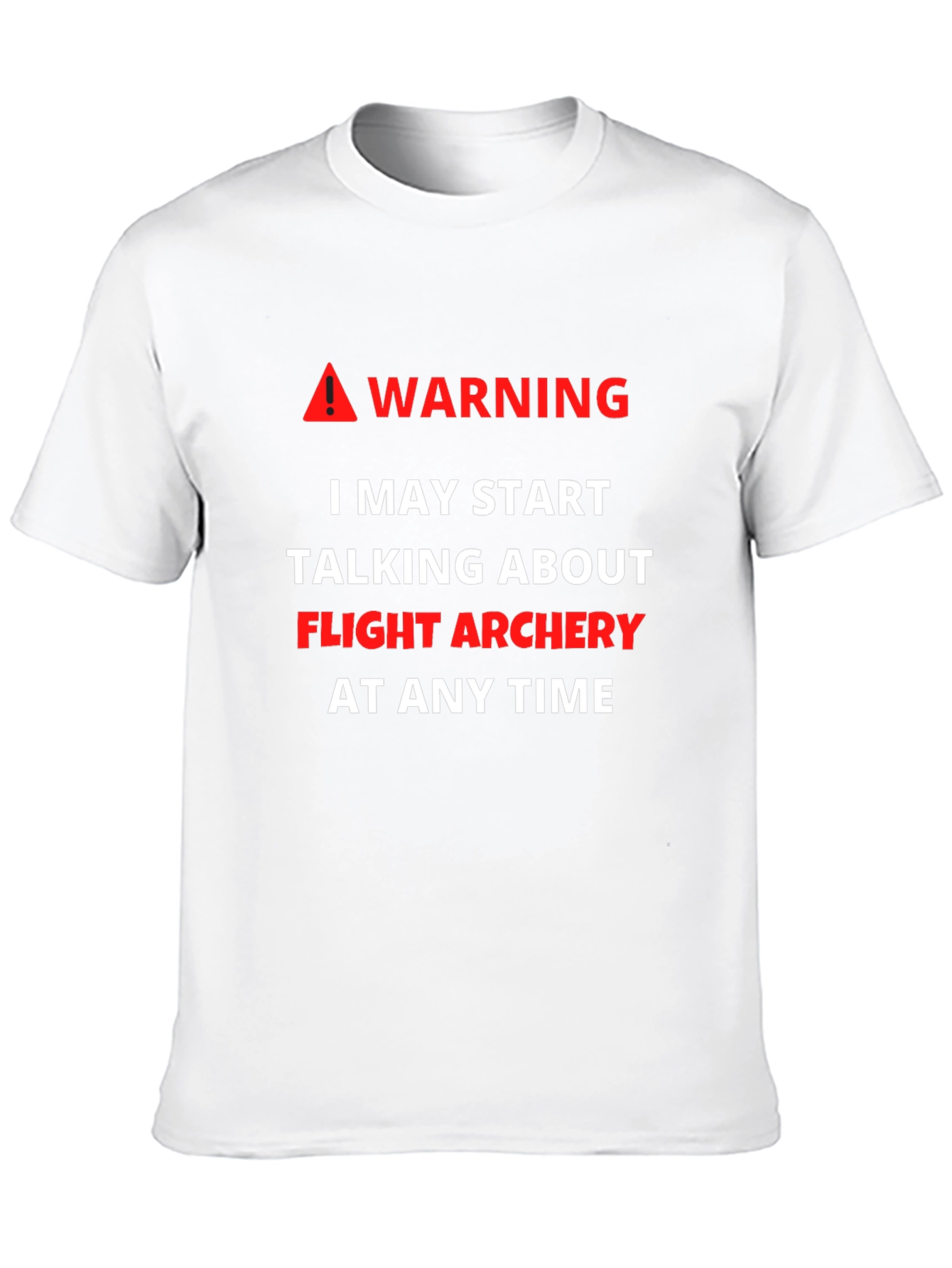 Flight Archery Warning T-Shirt - Black Cotton Tee