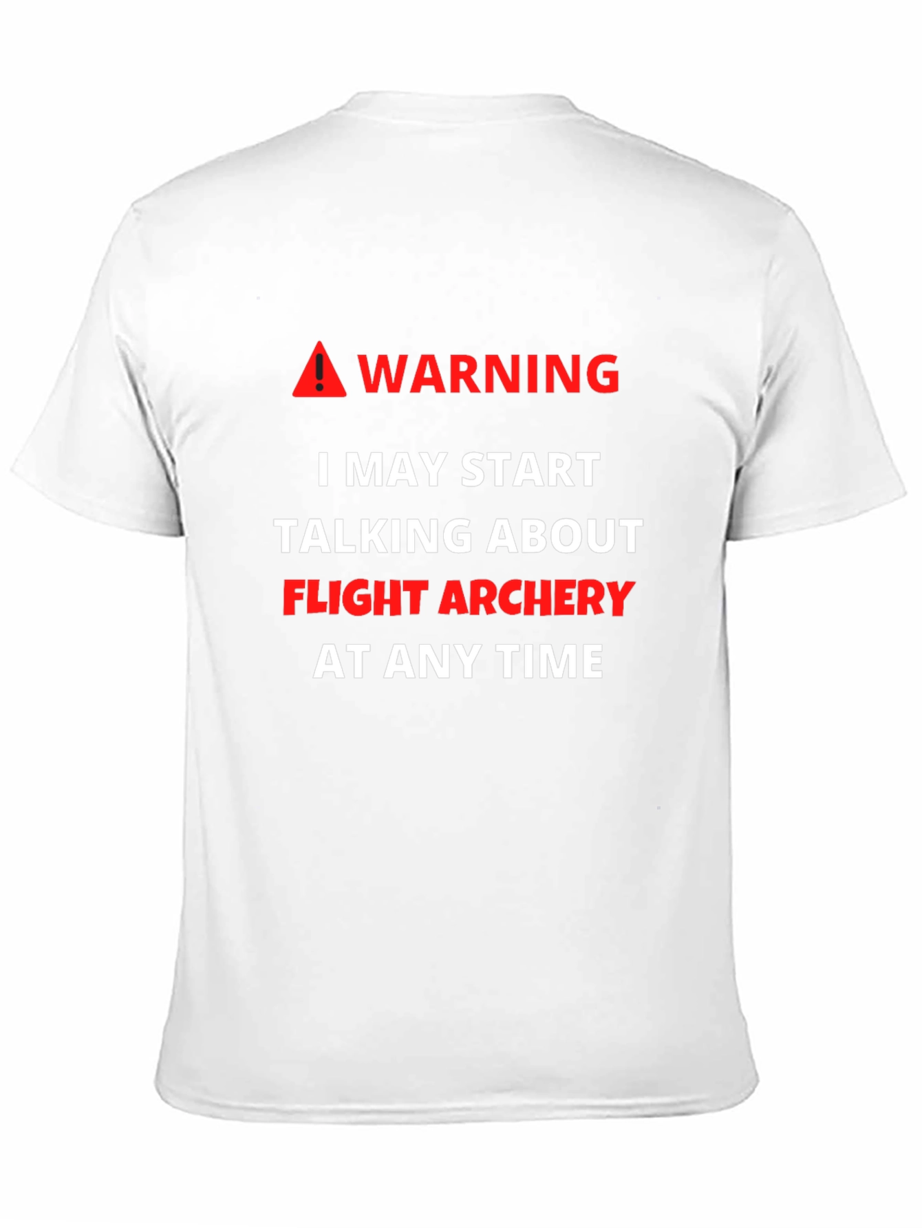 Flight Archery Warning T-Shirt - Black Cotton Tee