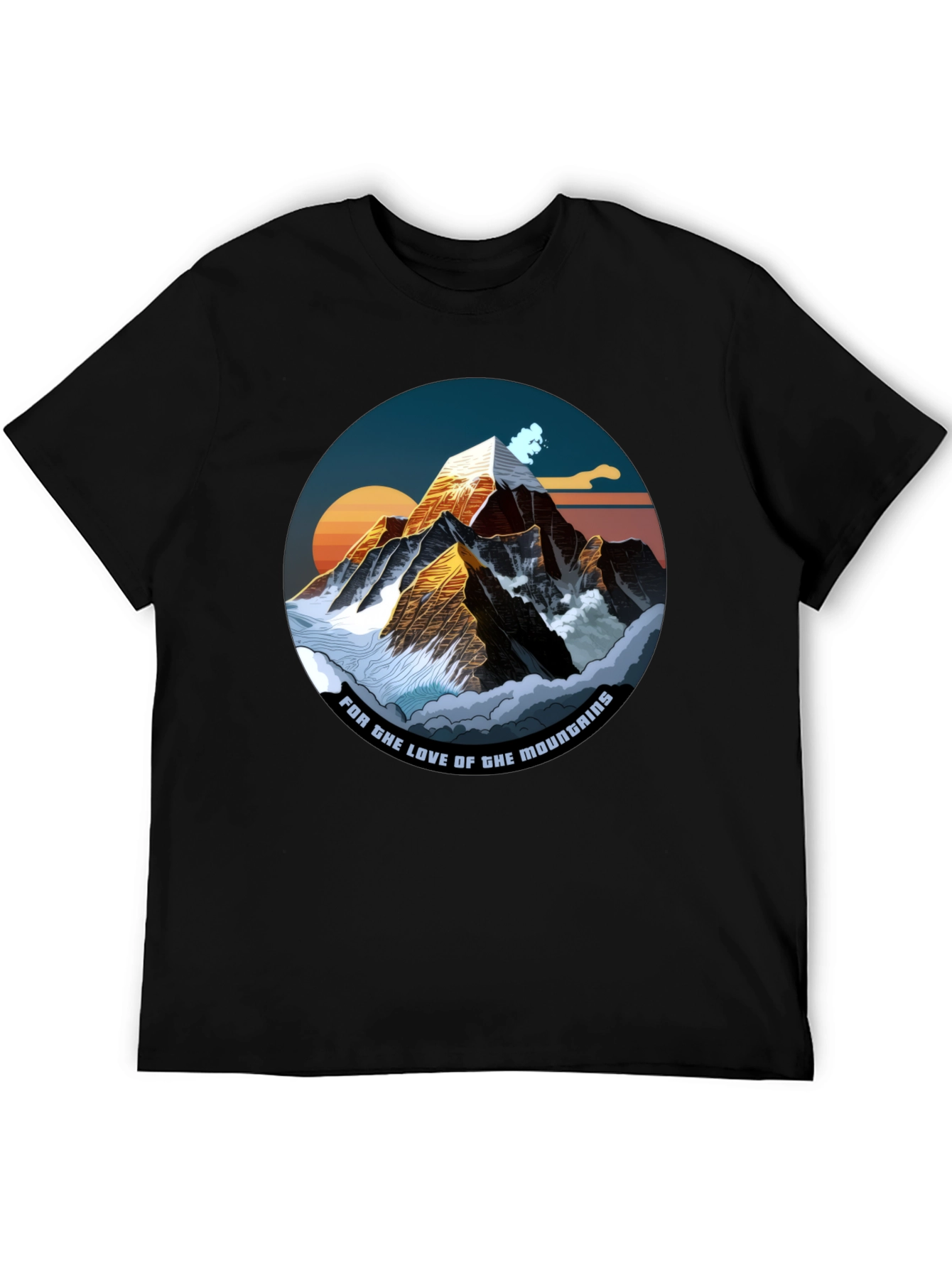 Mountain Love Graphic Tee - Black T-Shirt