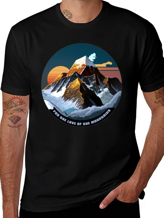 Mountain Love Graphic Tee - Black T-Shirt
