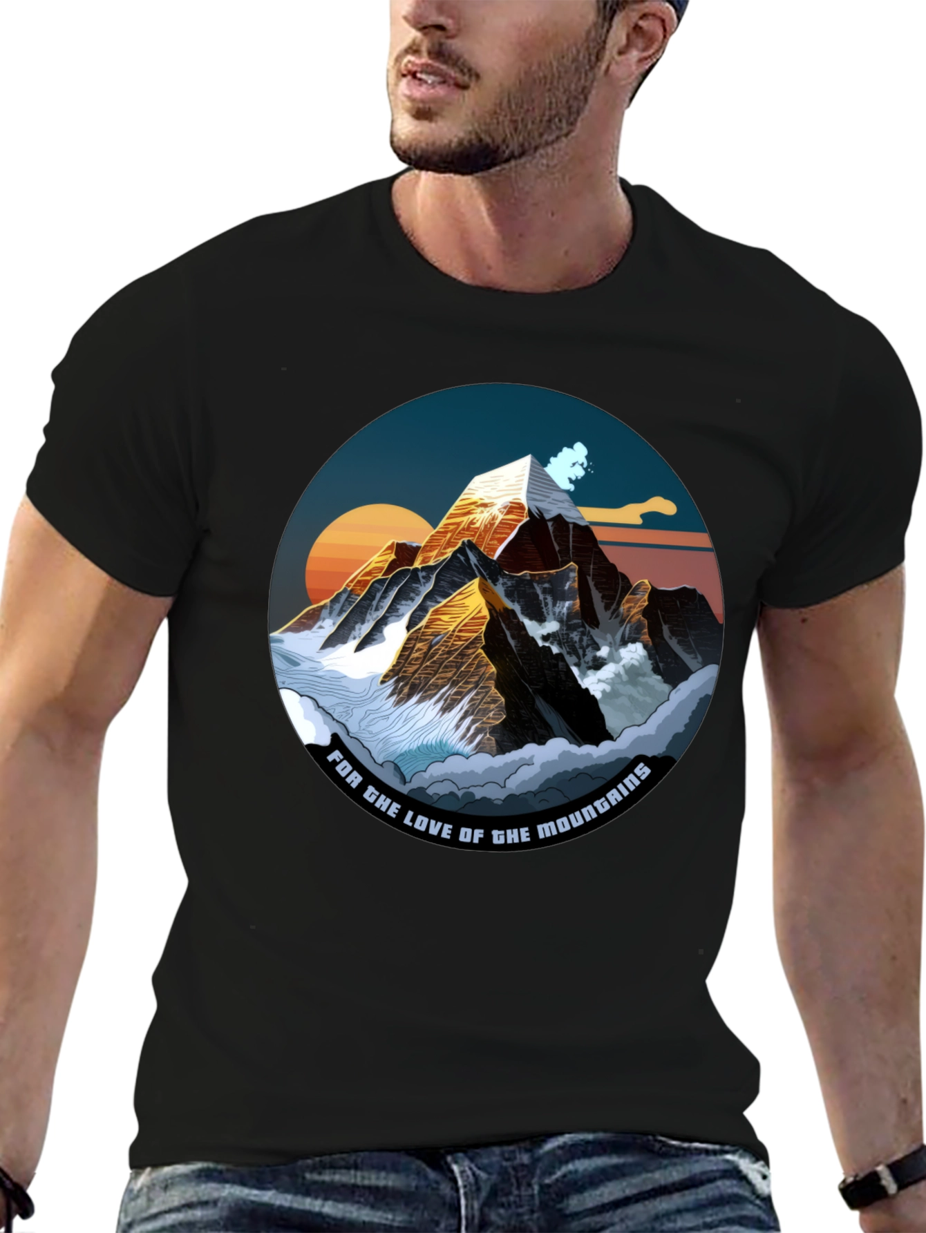 Mountain Love Graphic Tee - Black T-Shirt