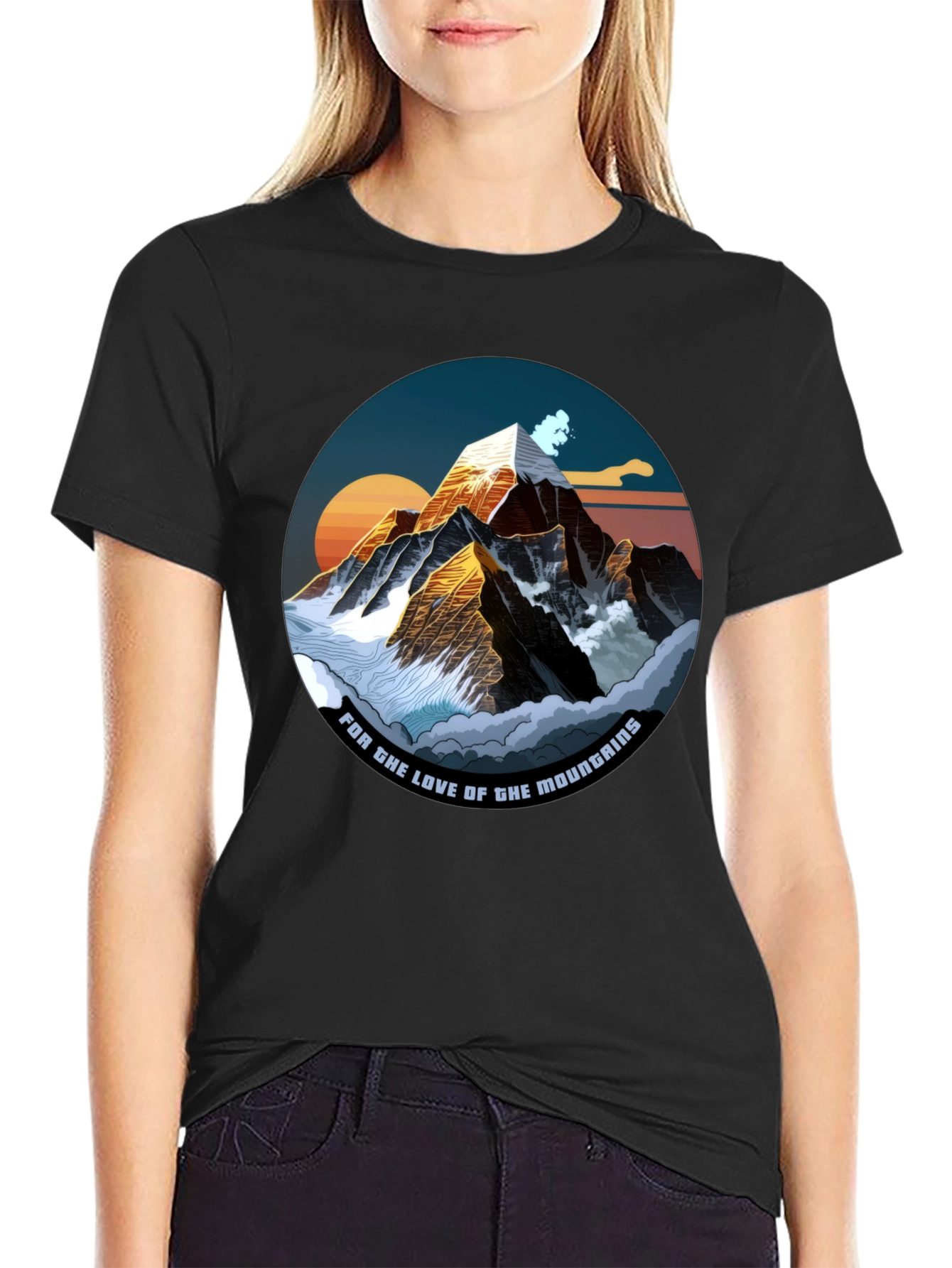 Mountain Love Graphic Tee - Black T-Shirt