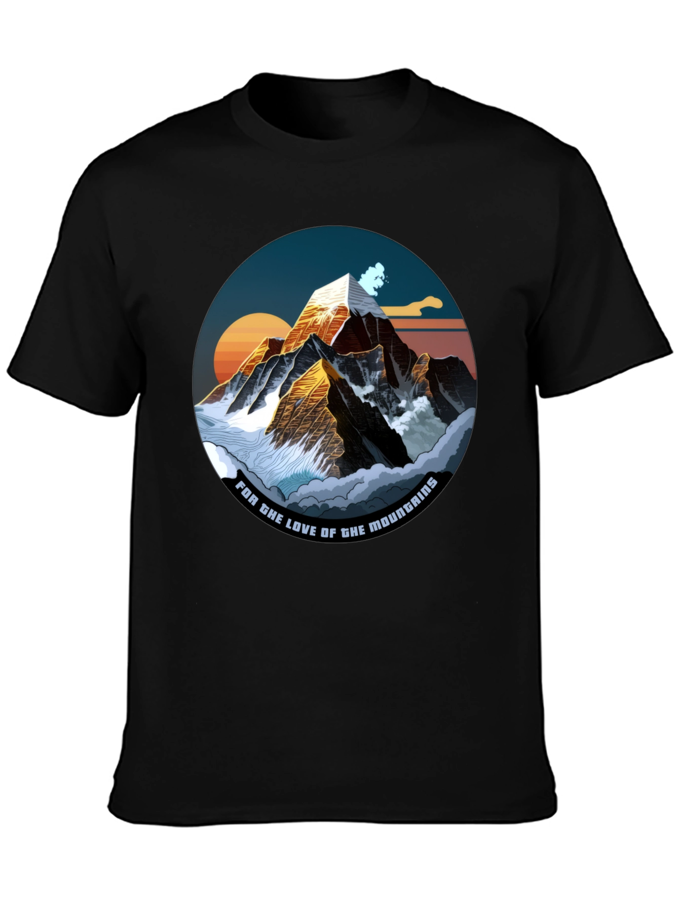 Mountain Love Graphic Tee - Black T-Shirt