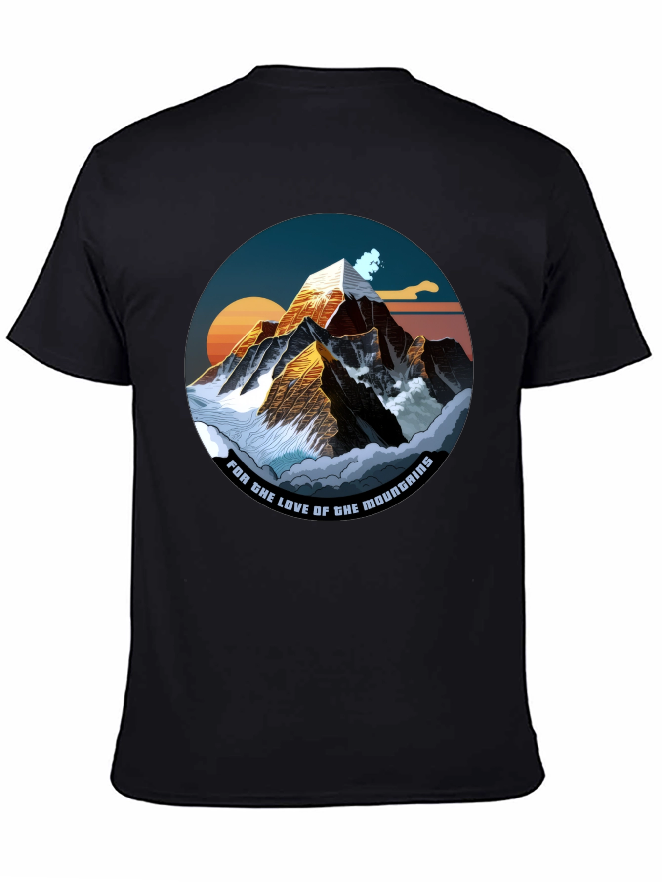 Mountain Love Graphic Tee - Black T-Shirt