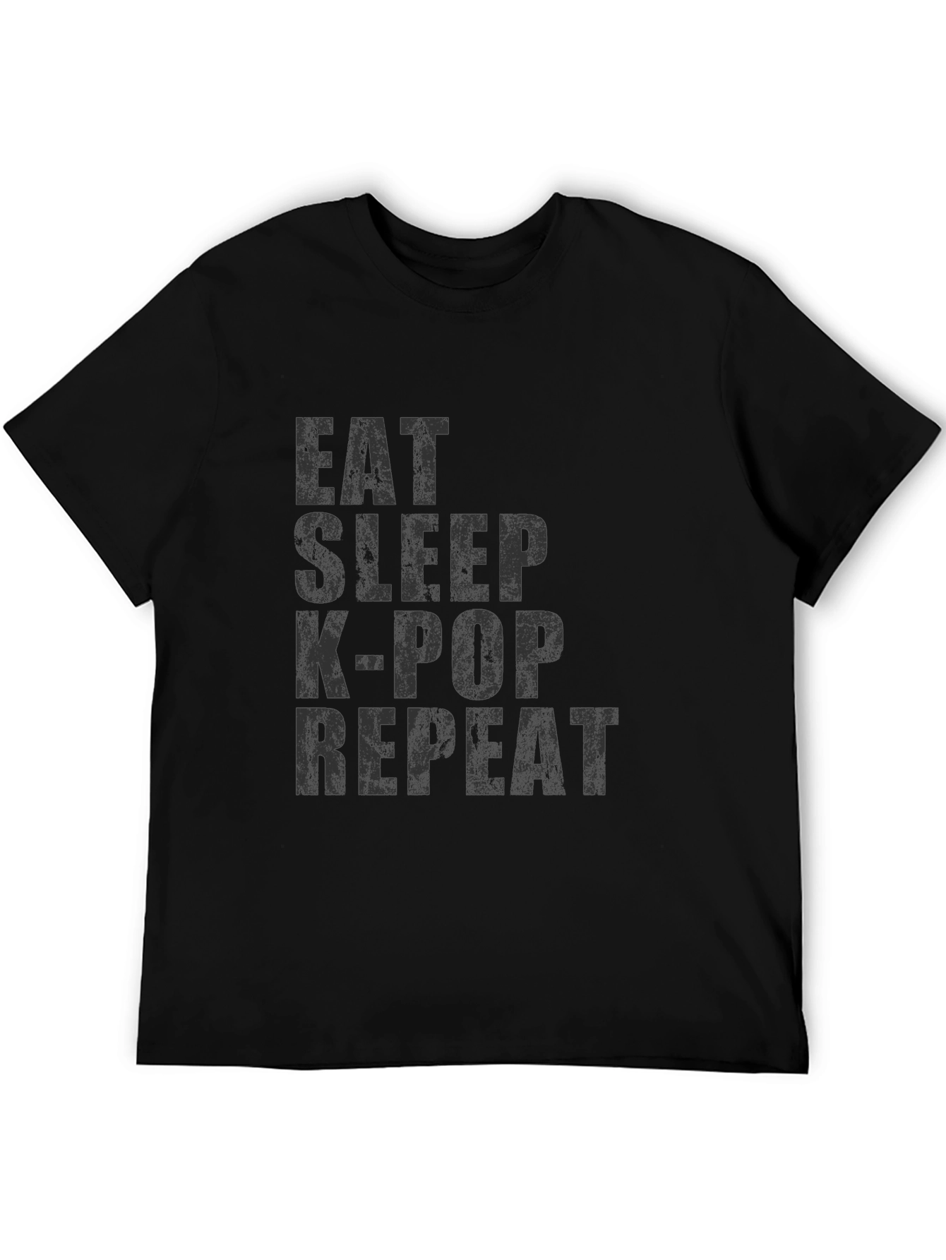 Eat Sleep K-Pop Repeat T-Shirt - Black Graphic Tee