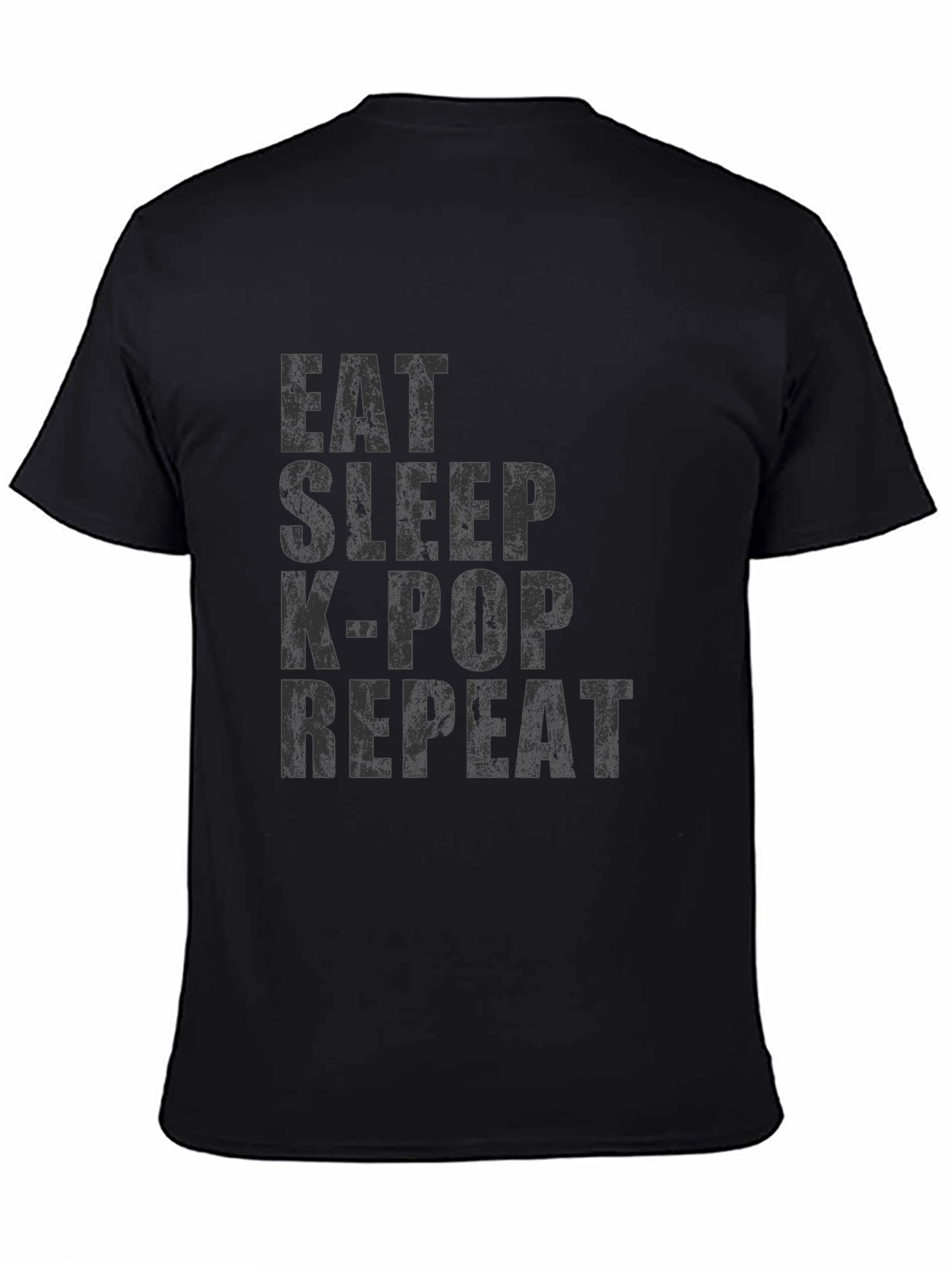 Eat Sleep K-Pop Repeat T-Shirt - Black Graphic Tee