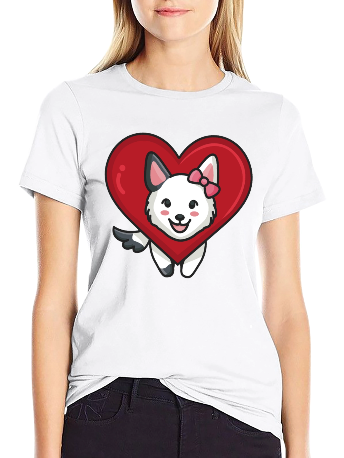 Cute Dog in Heart T-Shirt - Valentines Day Gift