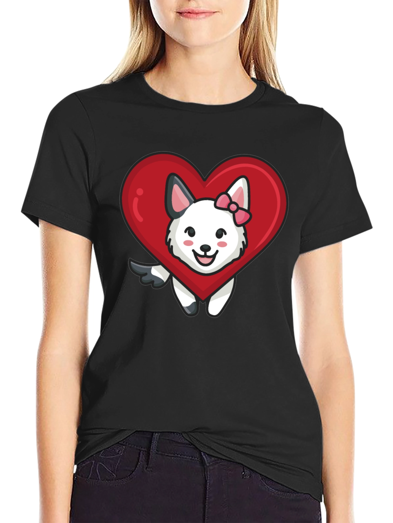 Cute Dog in Heart T-Shirt - Valentines Day Gift