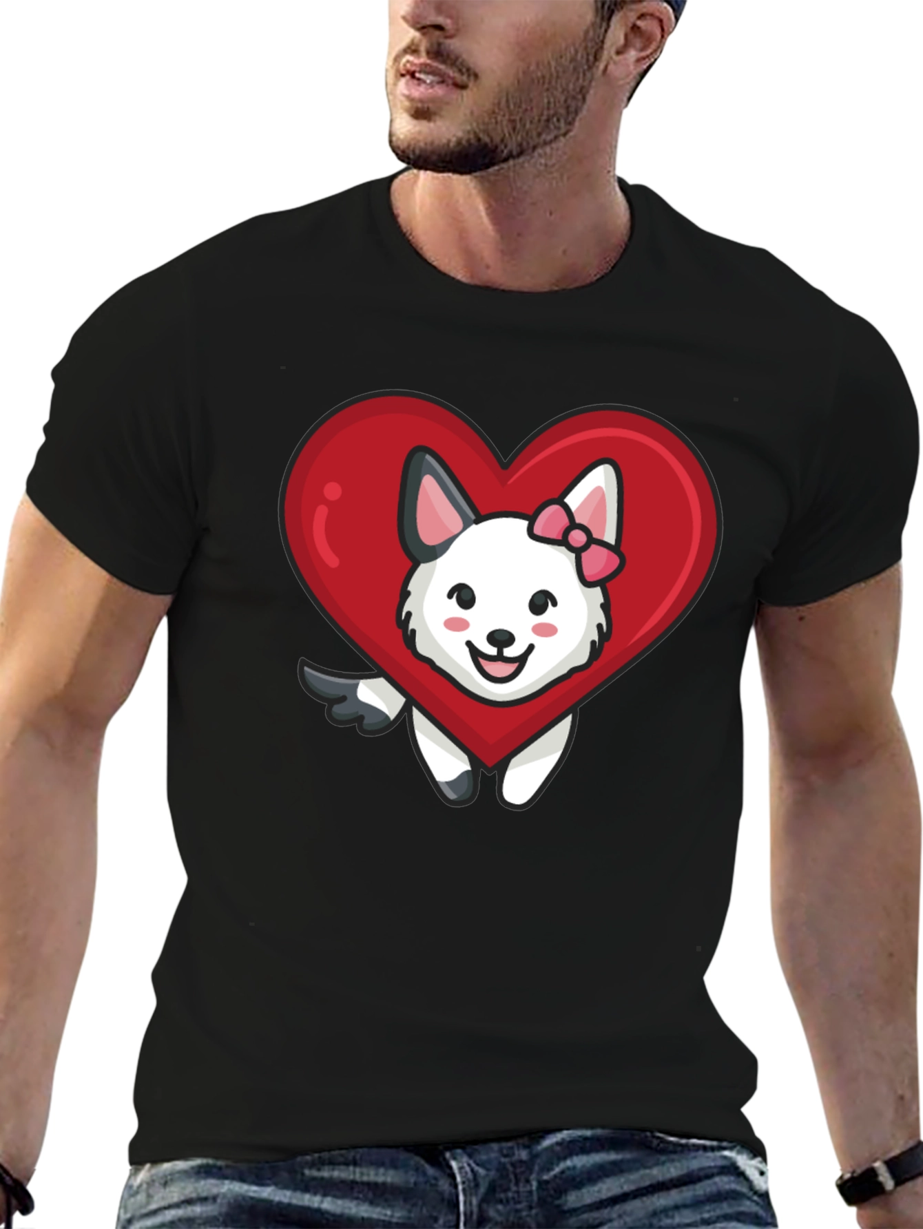 Cute Dog in Heart T-Shirt - Valentines Day Gift