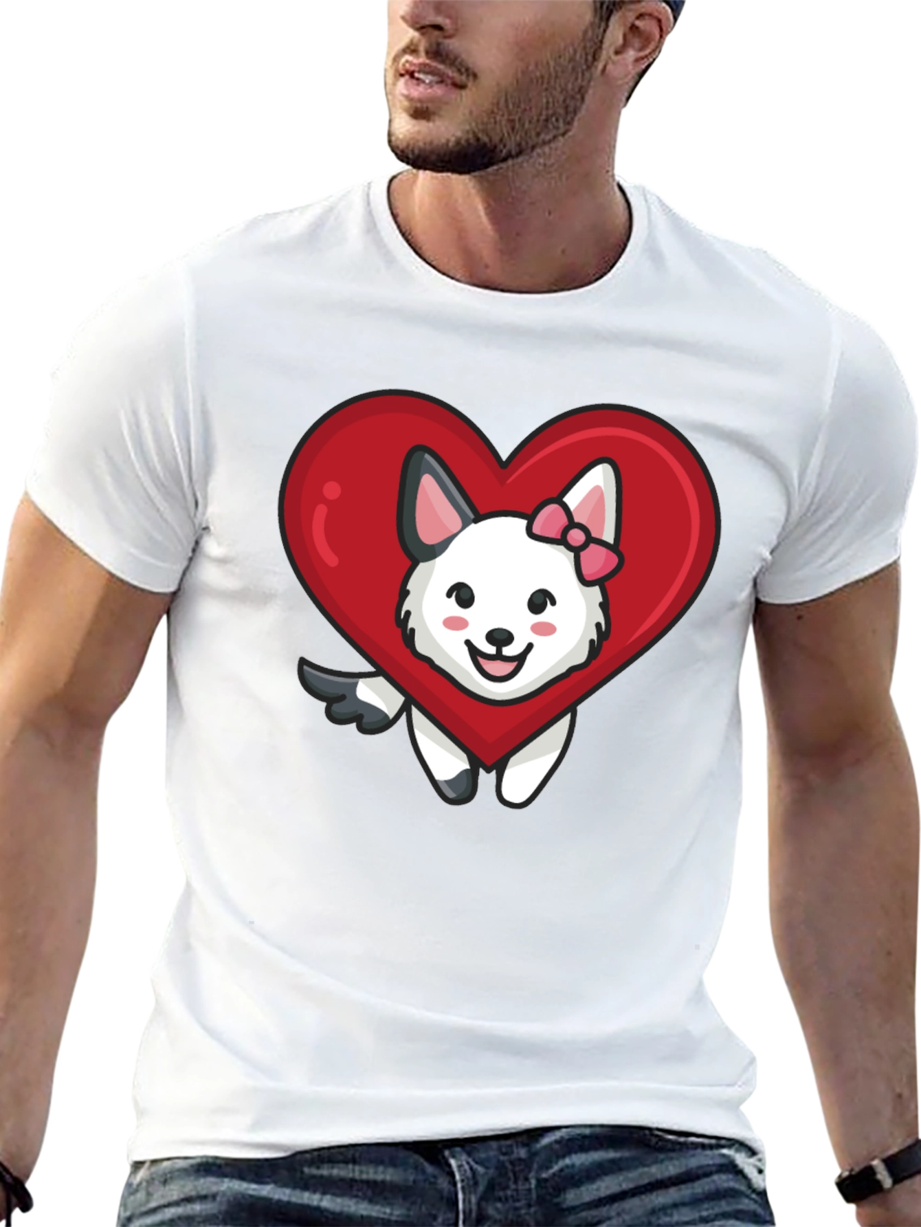 Cute Dog in Heart T-Shirt - Valentines Day Gift