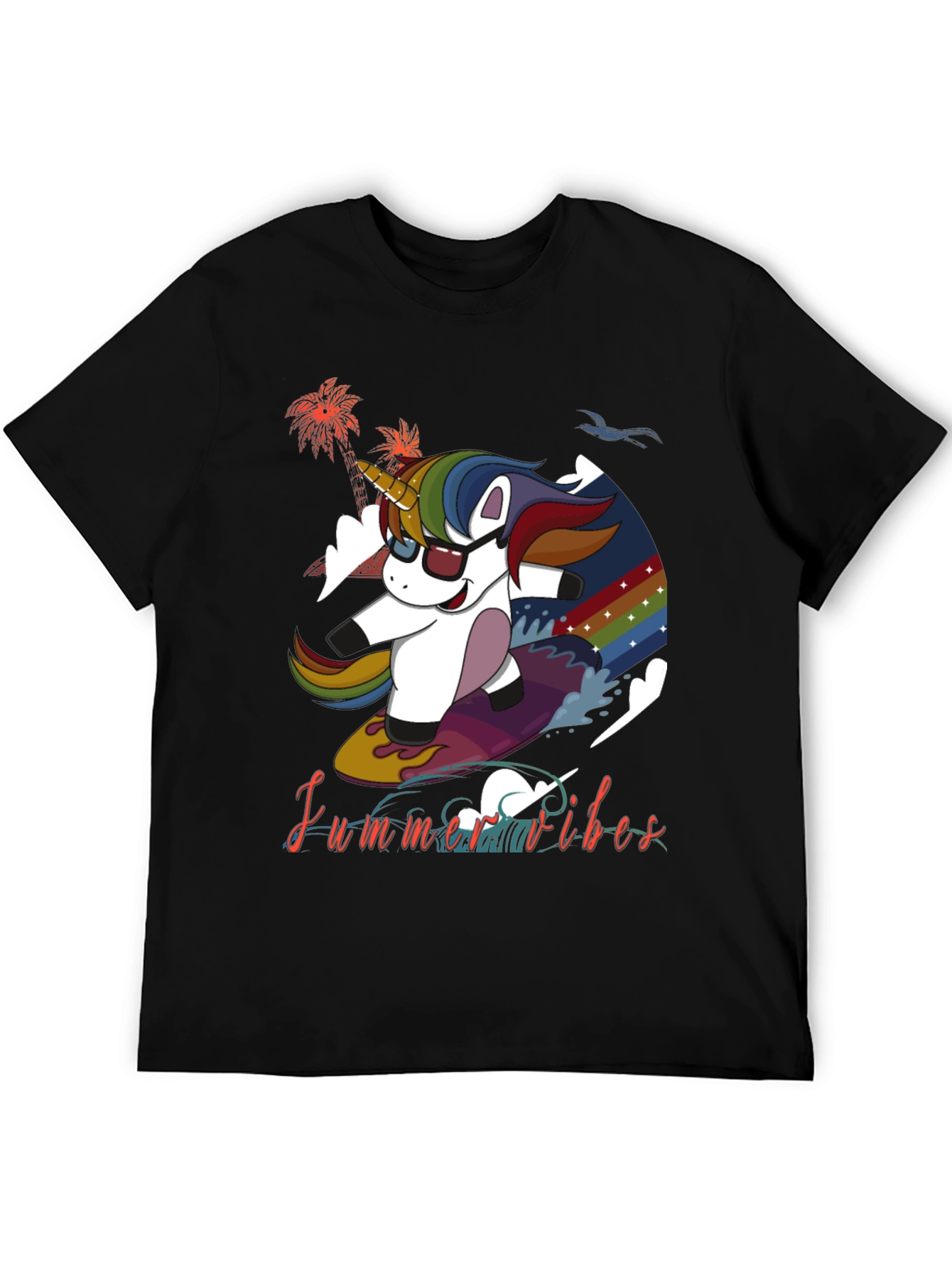 Summer Vibes Unicorn T-Shirt
