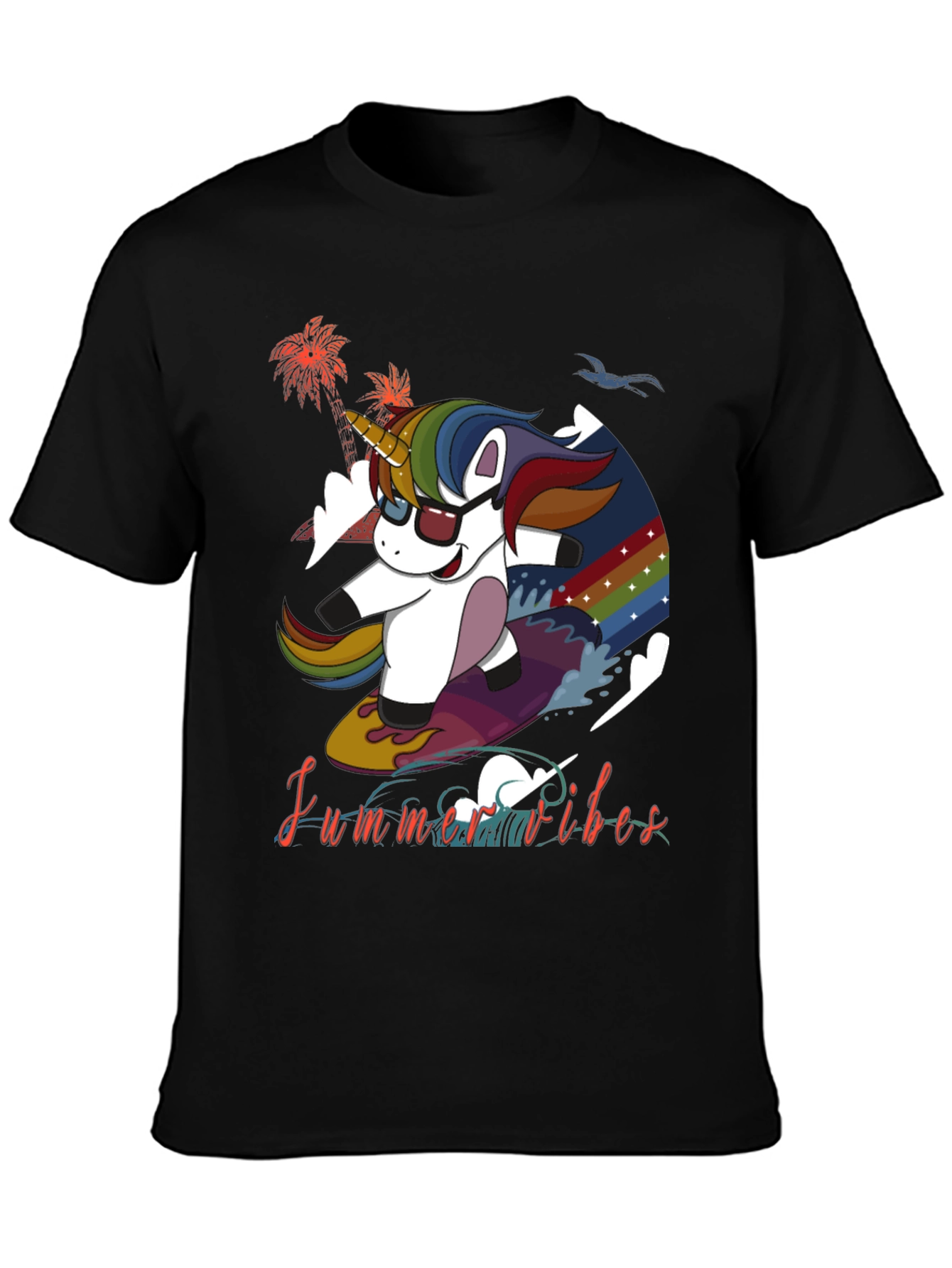 Summer Vibes Unicorn T-Shirt