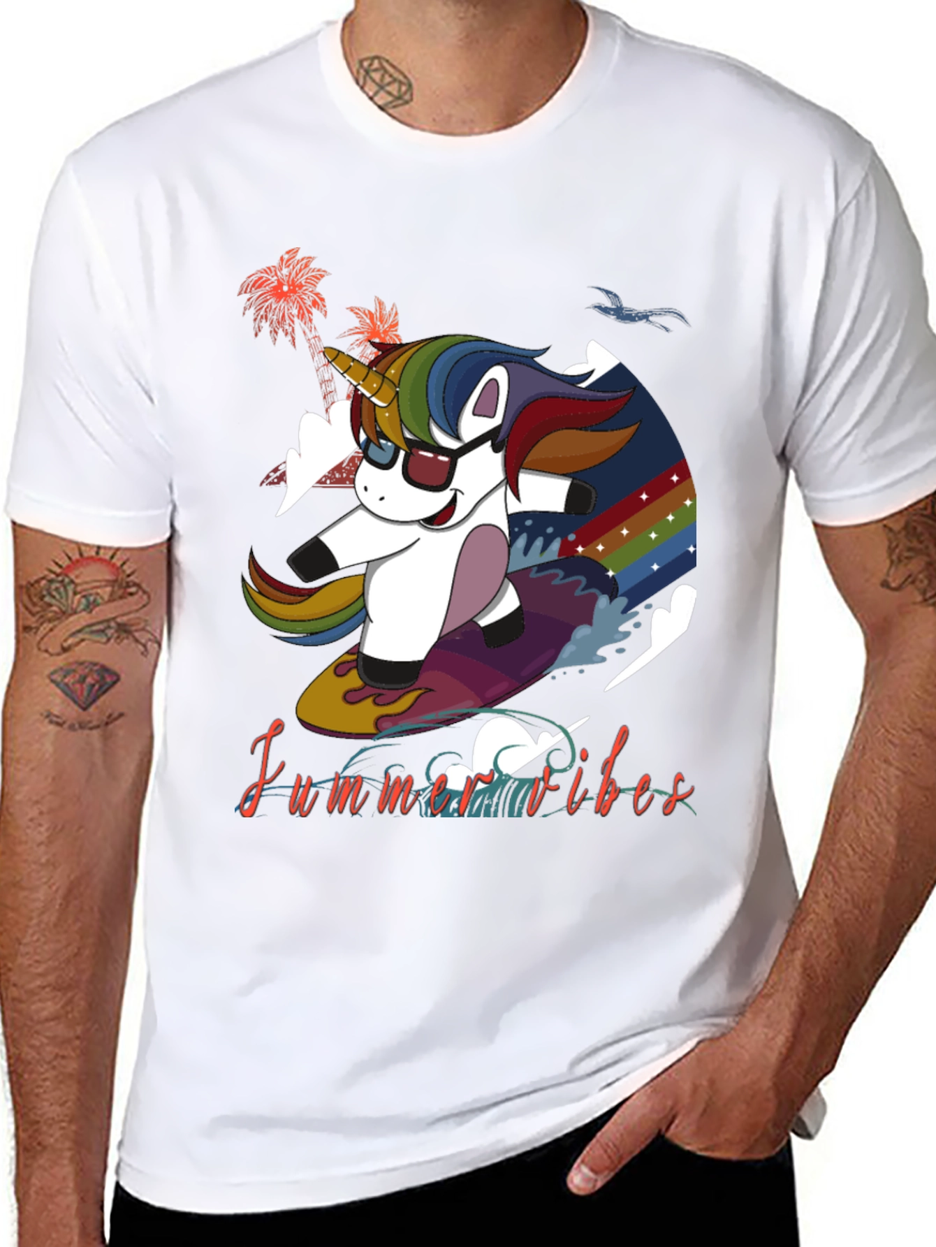 Summer Vibes Unicorn T-Shirt