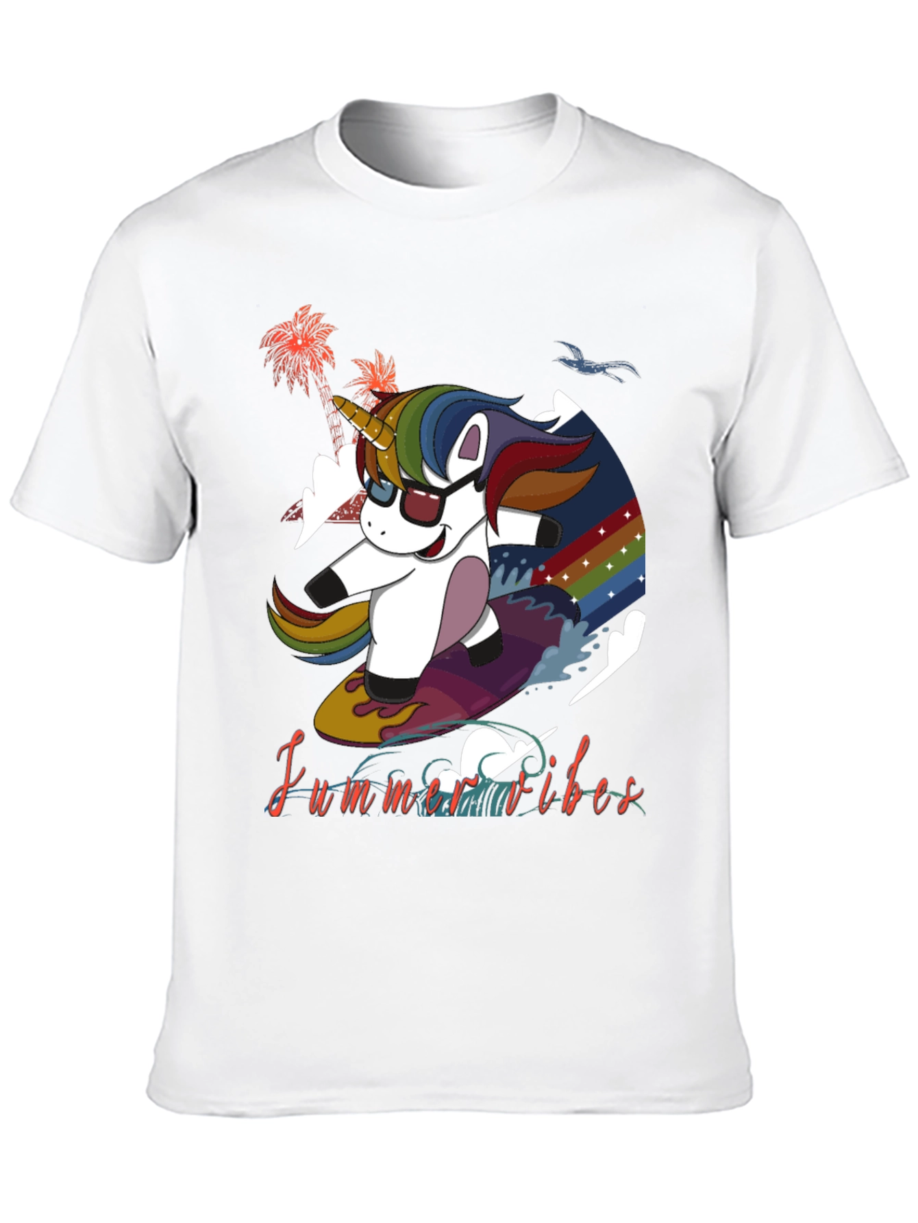 Summer Vibes Unicorn T-Shirt