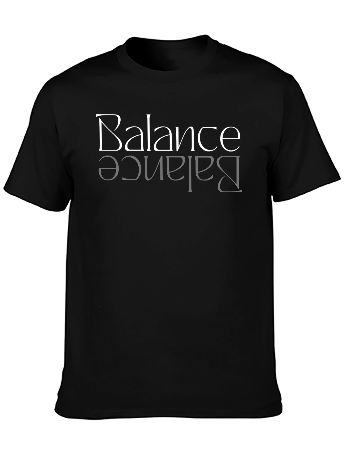 Balance Graphic Tee - Mens Casual Black T-Shirt