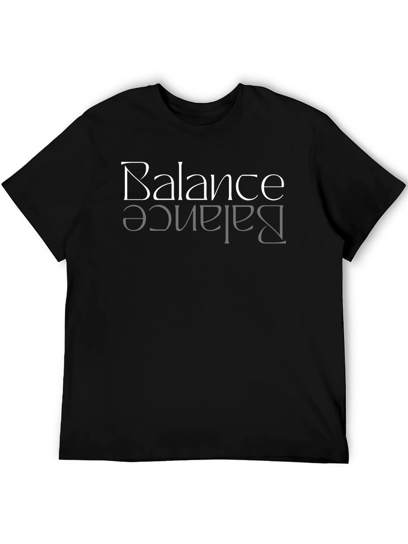 Balance Graphic Tee - Mens Casual Black T-Shirt