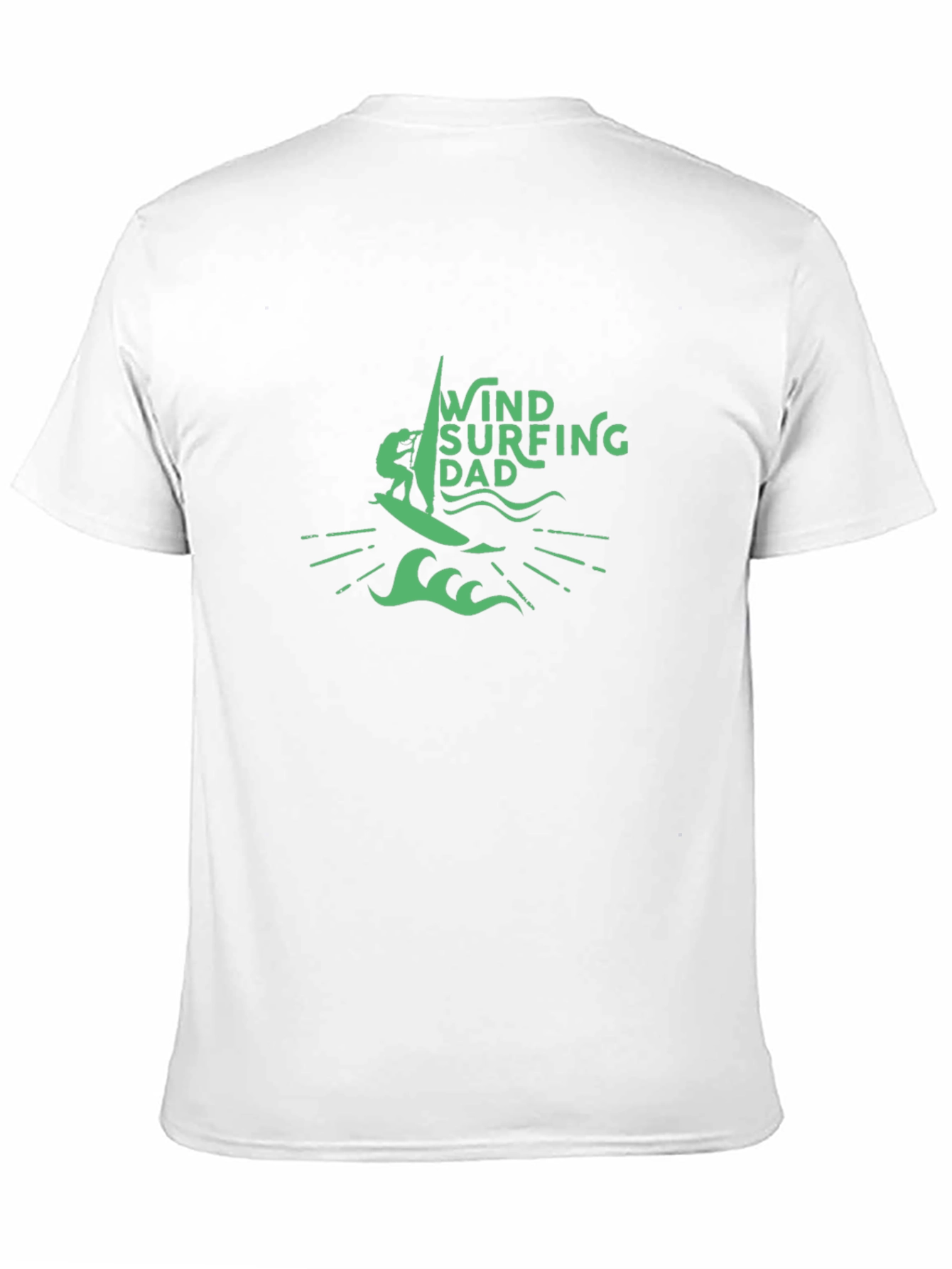 Wind Surfing Dad Black T-Shirt
