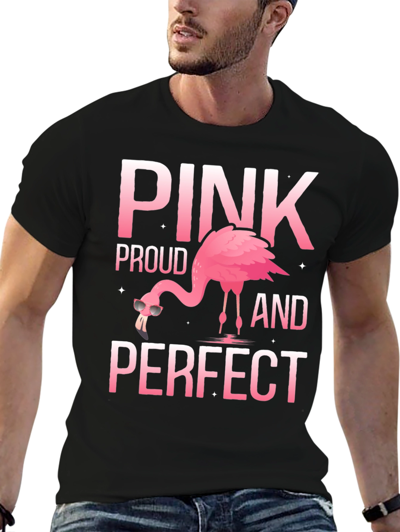 Pink Proud and Perfect Flamingo T-Shirt