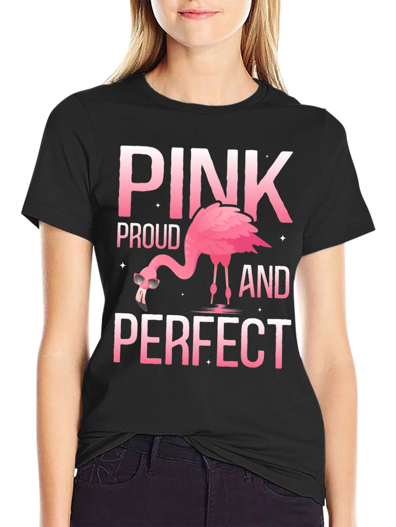 Pink Proud and Perfect Flamingo T-Shirt