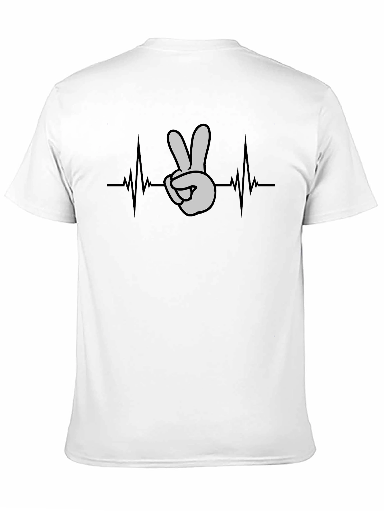 Peace Sign Heartbeat Graphic T-Shirt