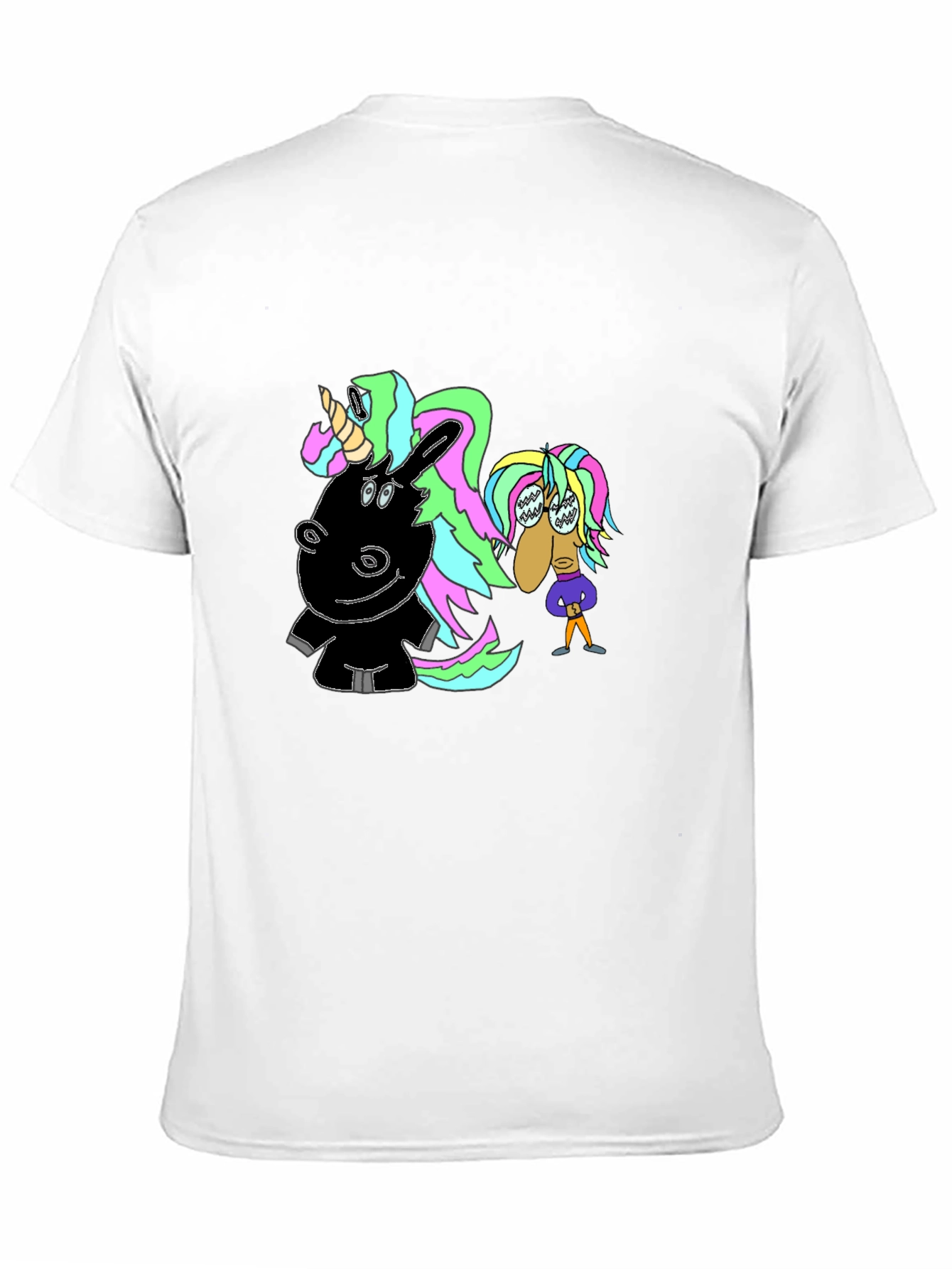 Unicorn & Character Graphic T-Shirt