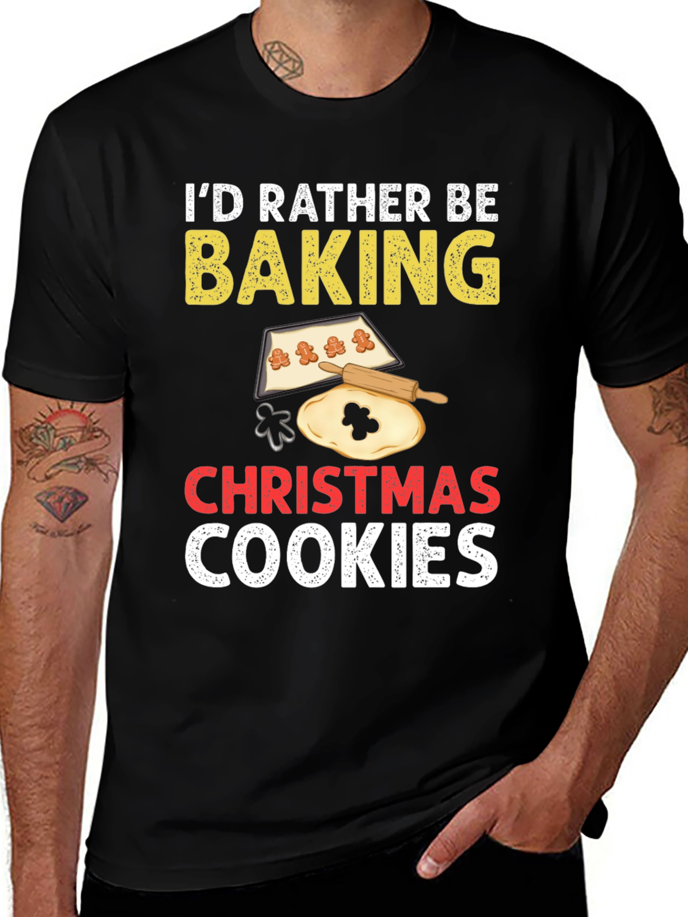 Id Rather Be Baking Christmas Cookies T-Shirt