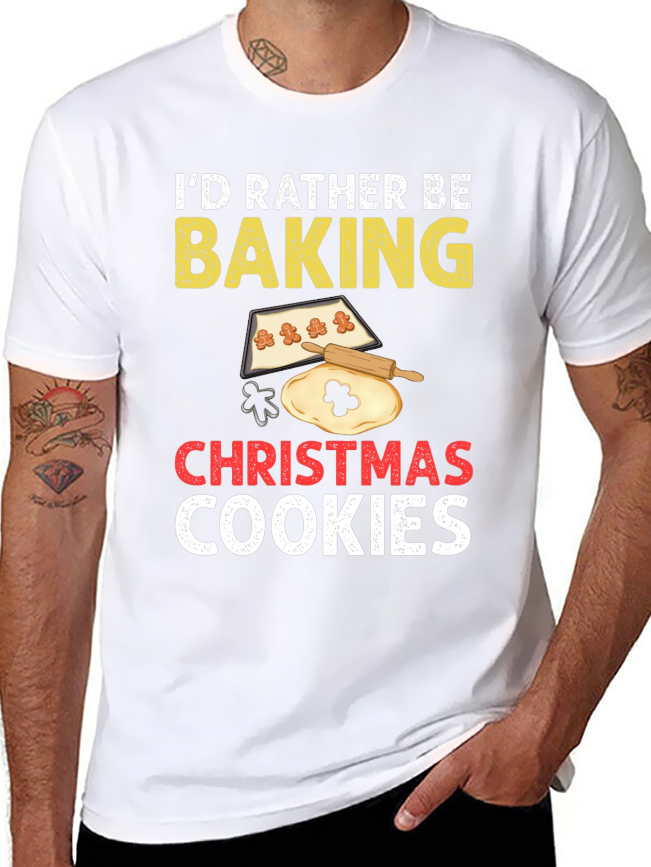 Id Rather Be Baking Christmas Cookies T-Shirt
