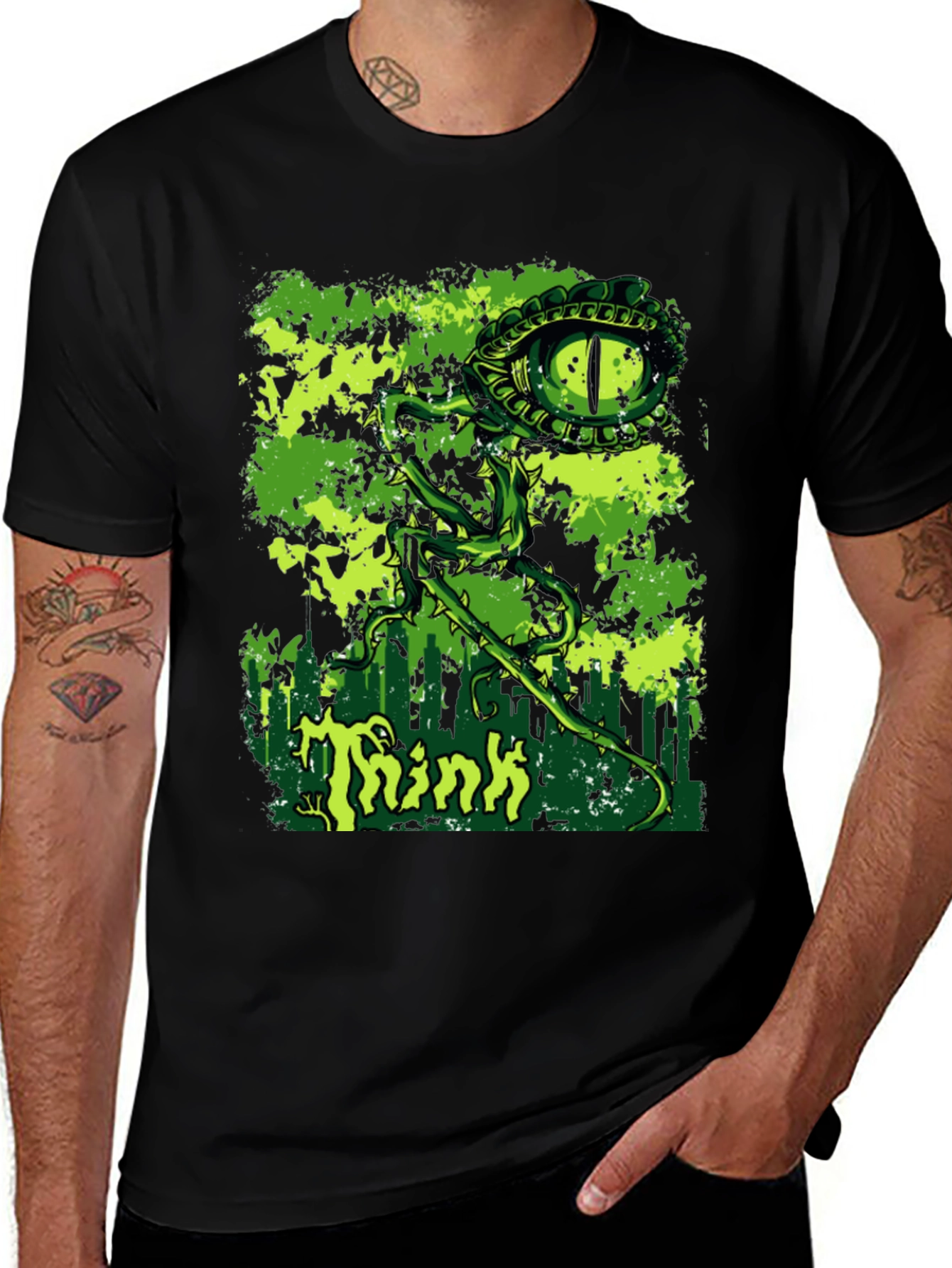 Think Eye Graphic Black T-Shirt