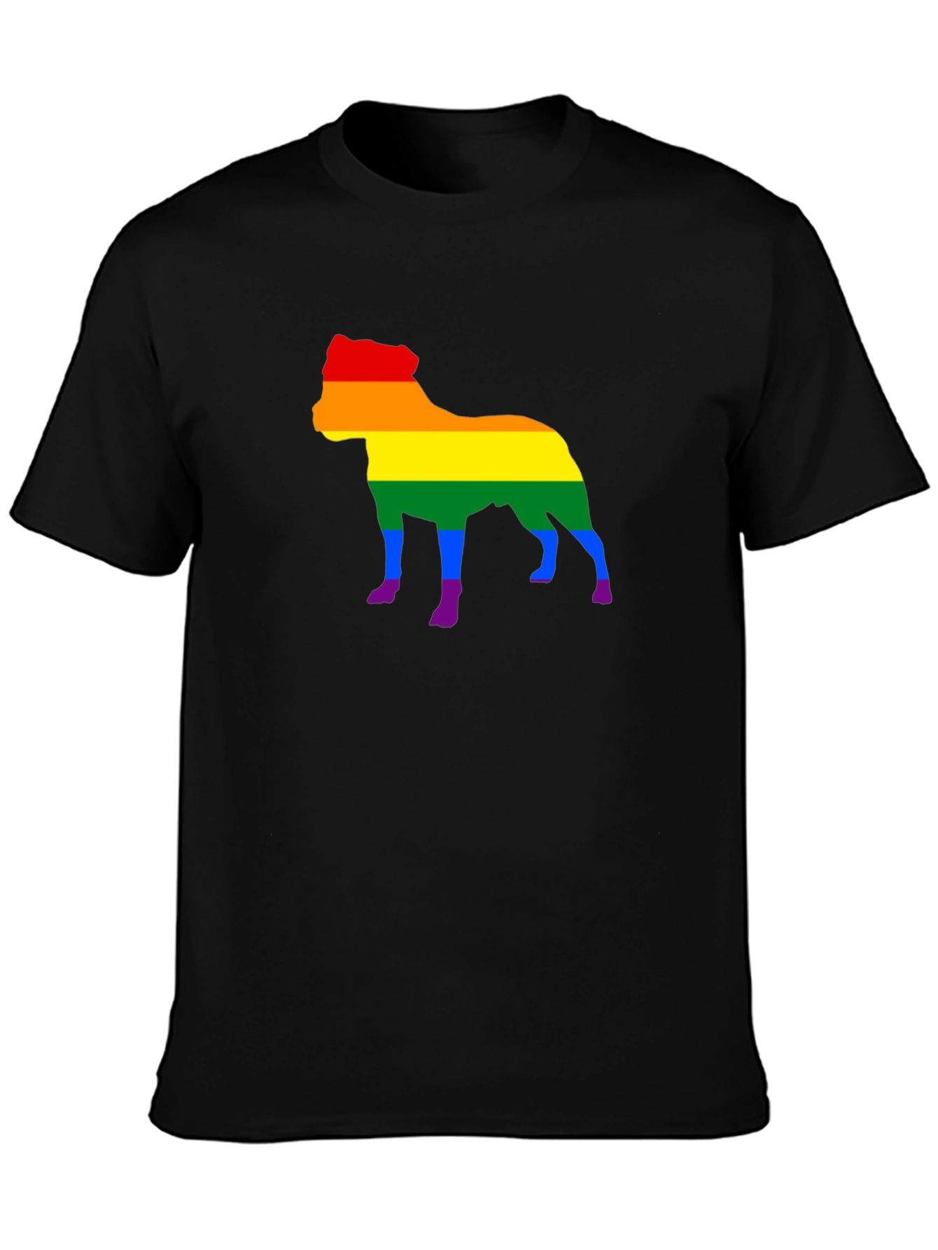 Pride Dog Graphic Tee - Black Cotton Blend Shirt