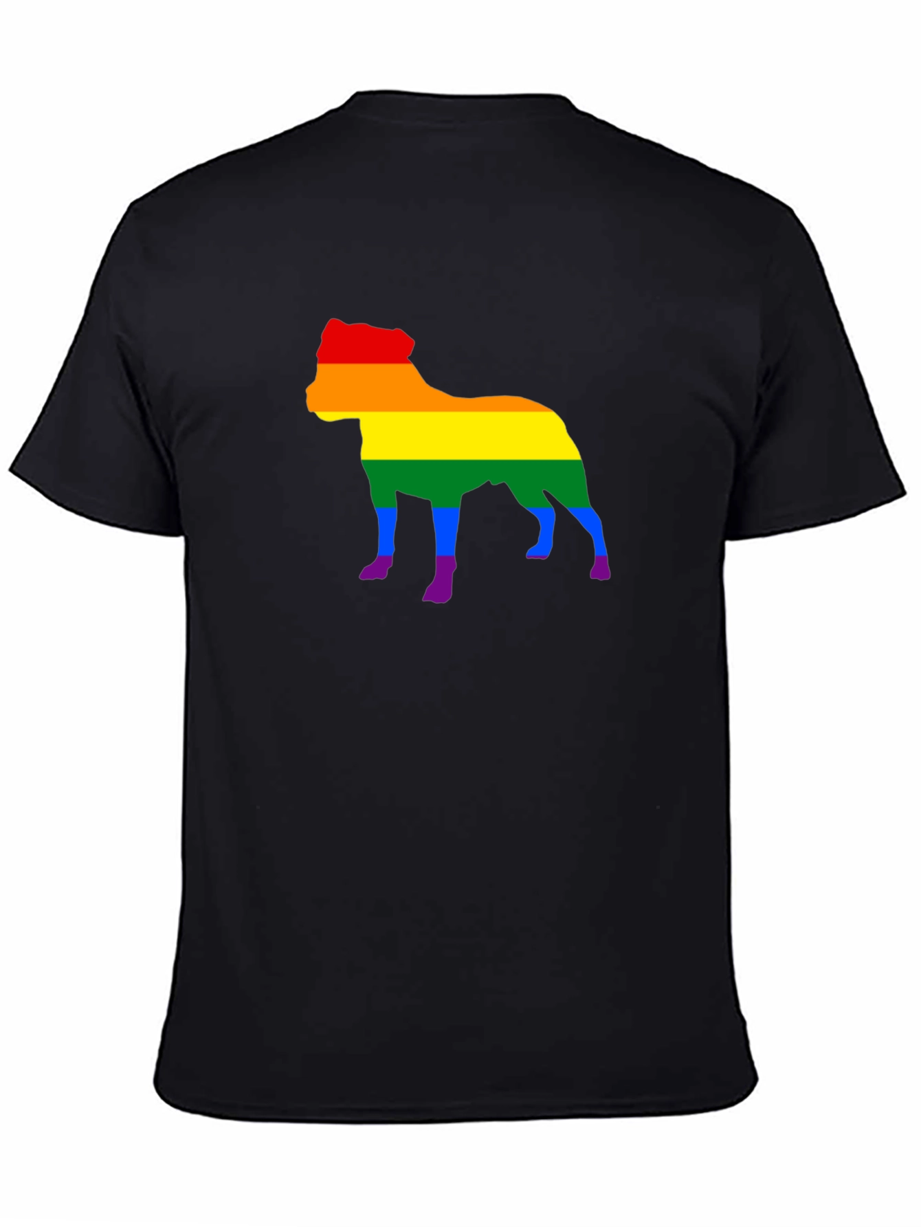 Pride Dog Graphic Tee - Black Cotton Blend Shirt
