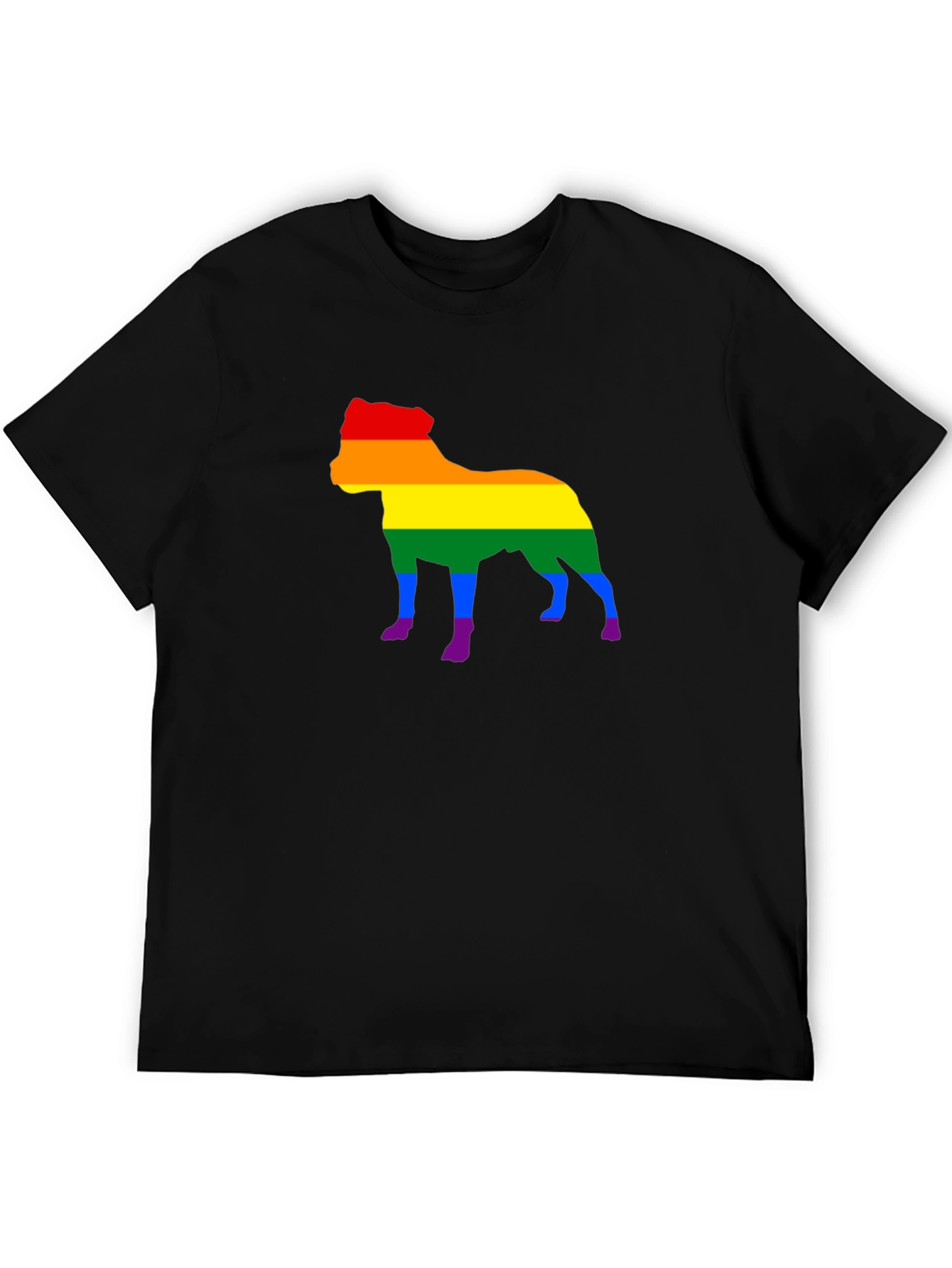 Pride Dog Graphic Tee - Black Cotton Blend Shirt
