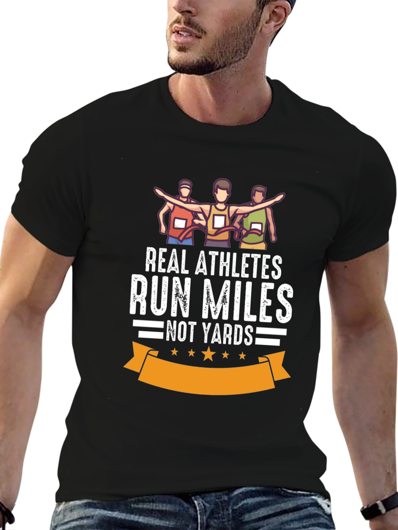 Real Athletes Run Miles T-Shirt