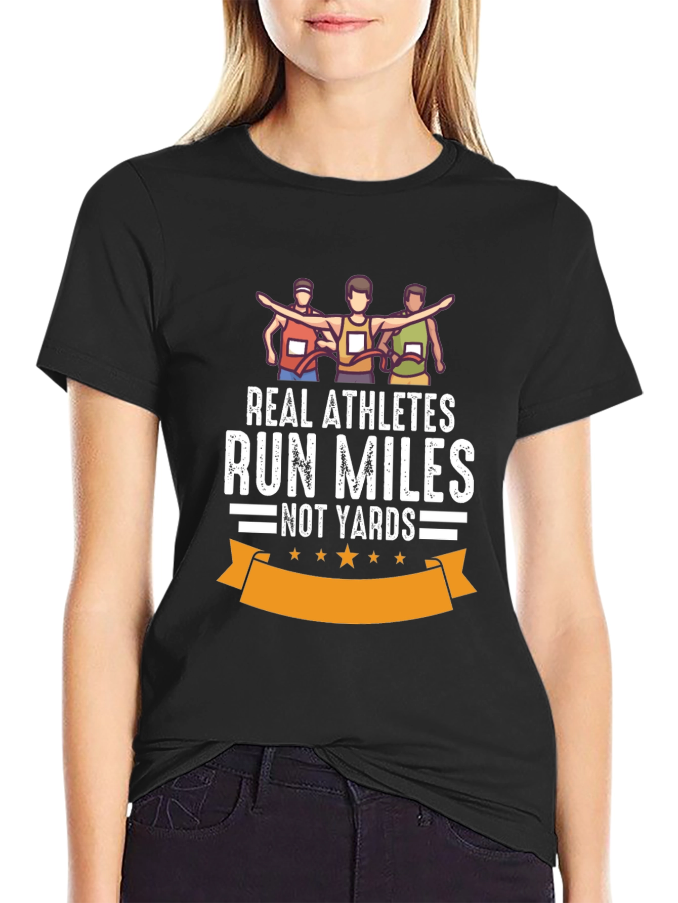 Real Athletes Run Miles T-Shirt