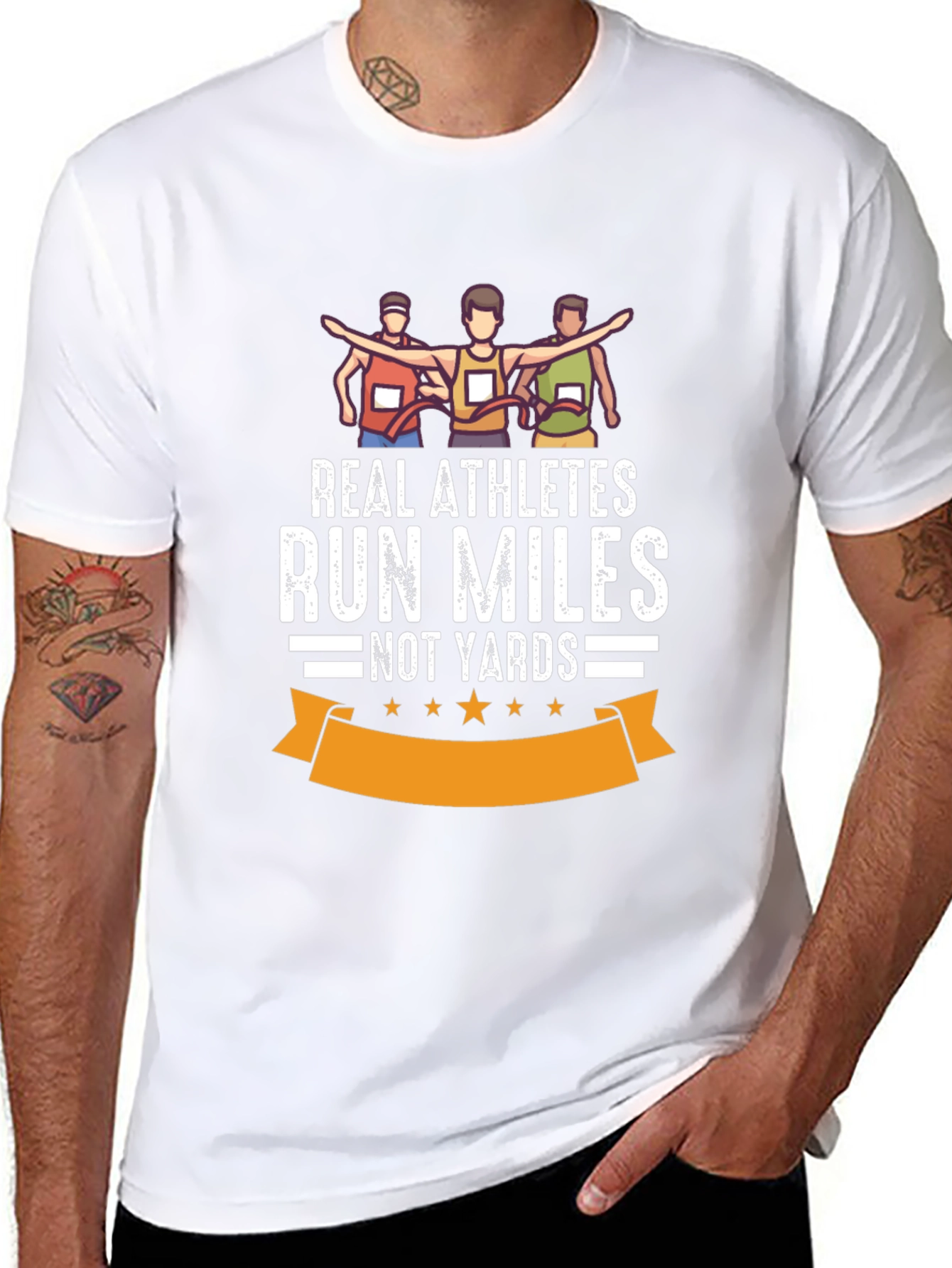 Real Athletes Run Miles T-Shirt