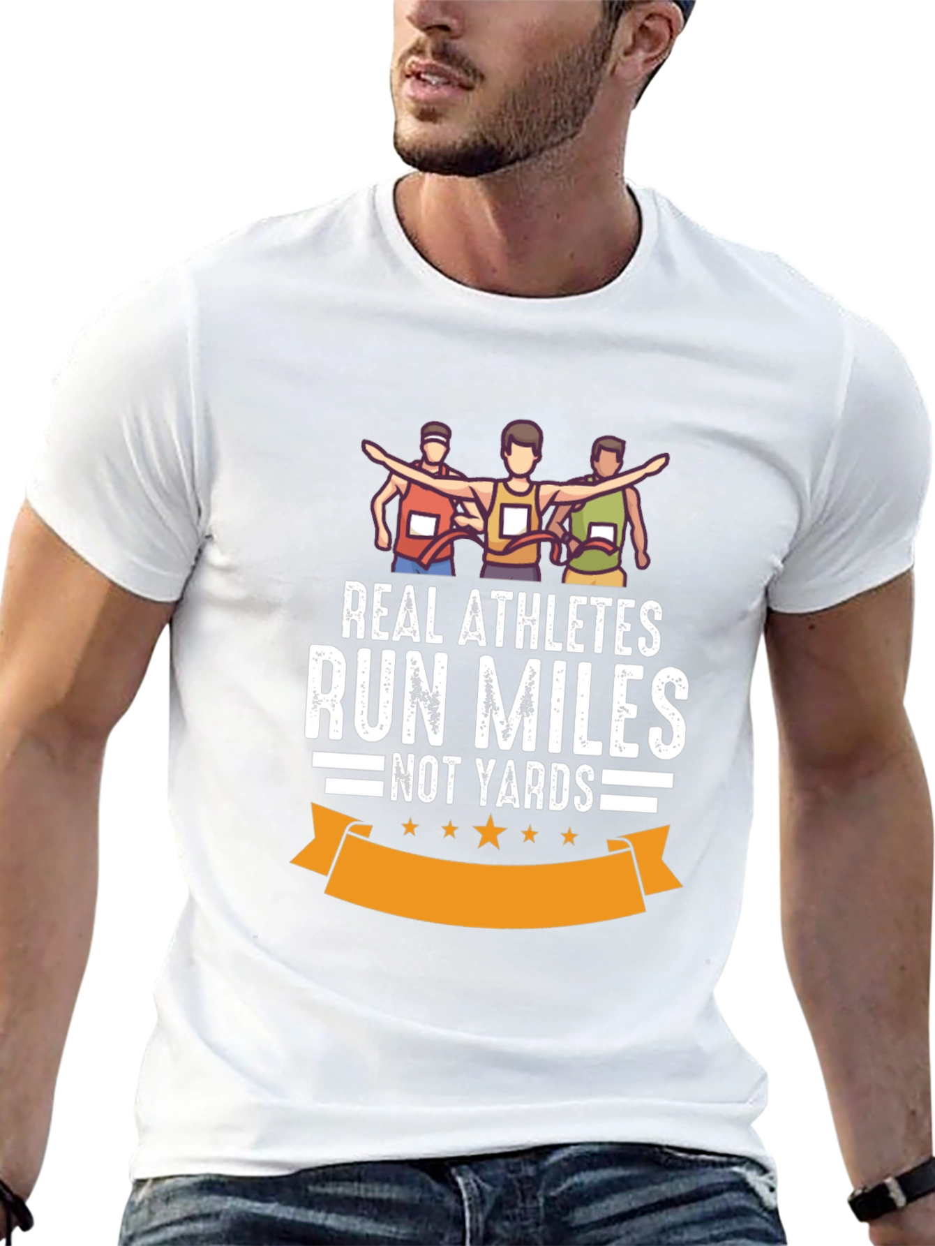 Real Athletes Run Miles T-Shirt