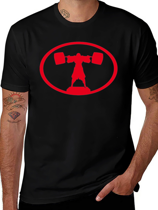 Weightlifter Graphic T-Shirt - Black
