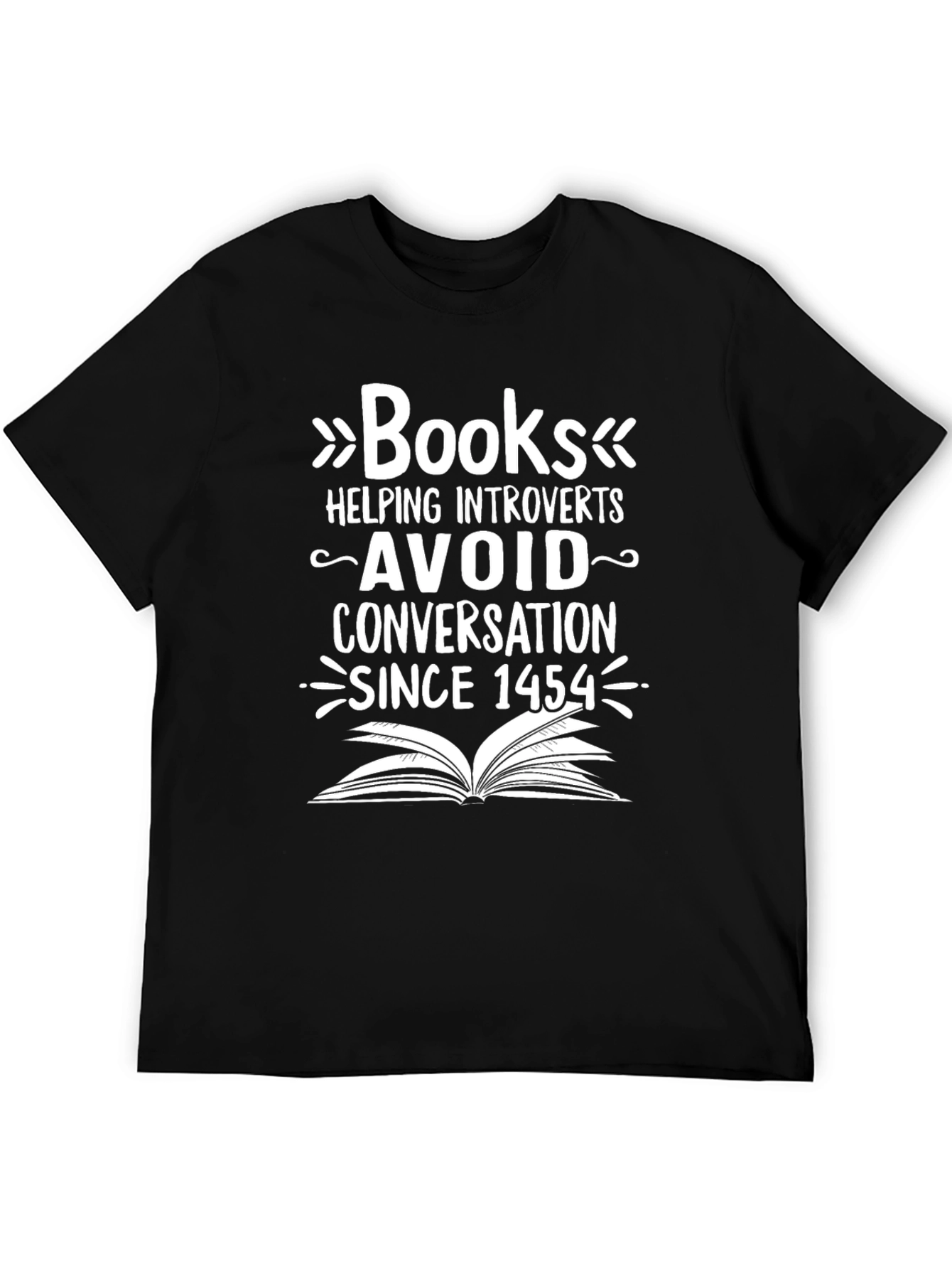 Introvert Books T-Shirt: Avoid Conversation Since 1454