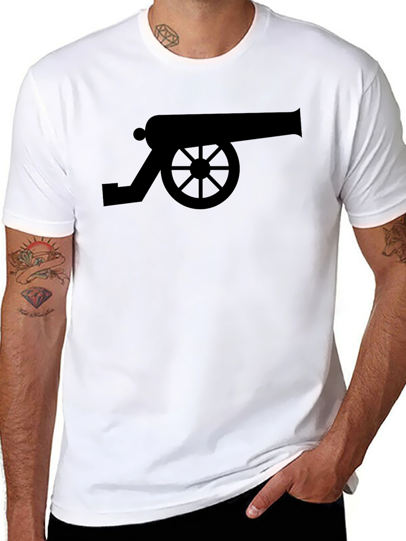 Cannon Graphic Tee - Black Cotton