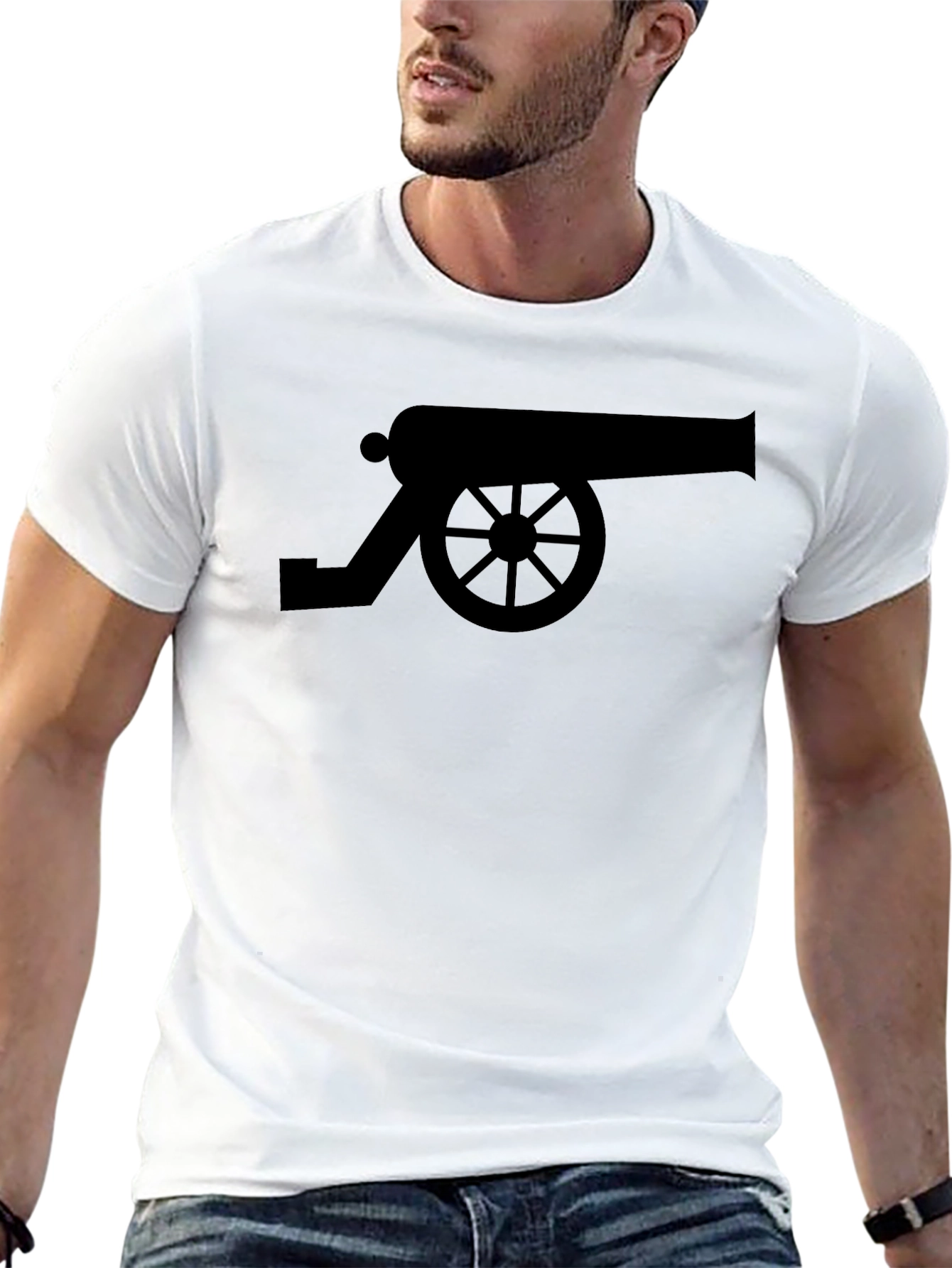 Cannon Graphic Tee - Black Cotton