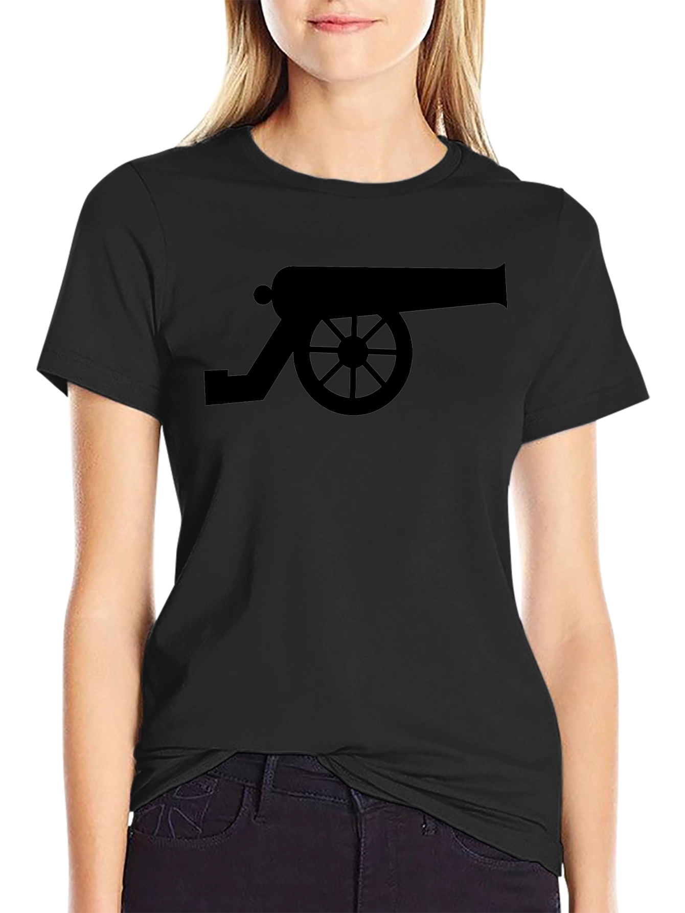 Cannon Graphic Tee - Black Cotton
